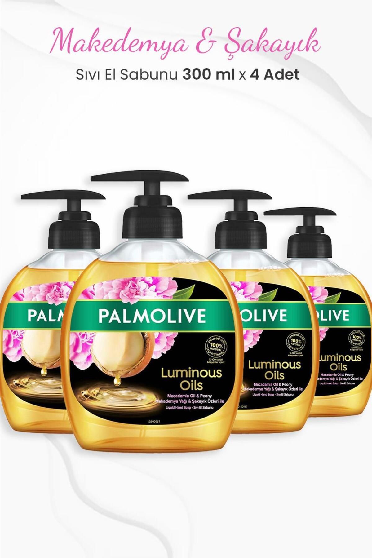 Palmolive Luminous Oils Makedemya & Şakayık Sıvı Sabun 300 ml x 4 Adet