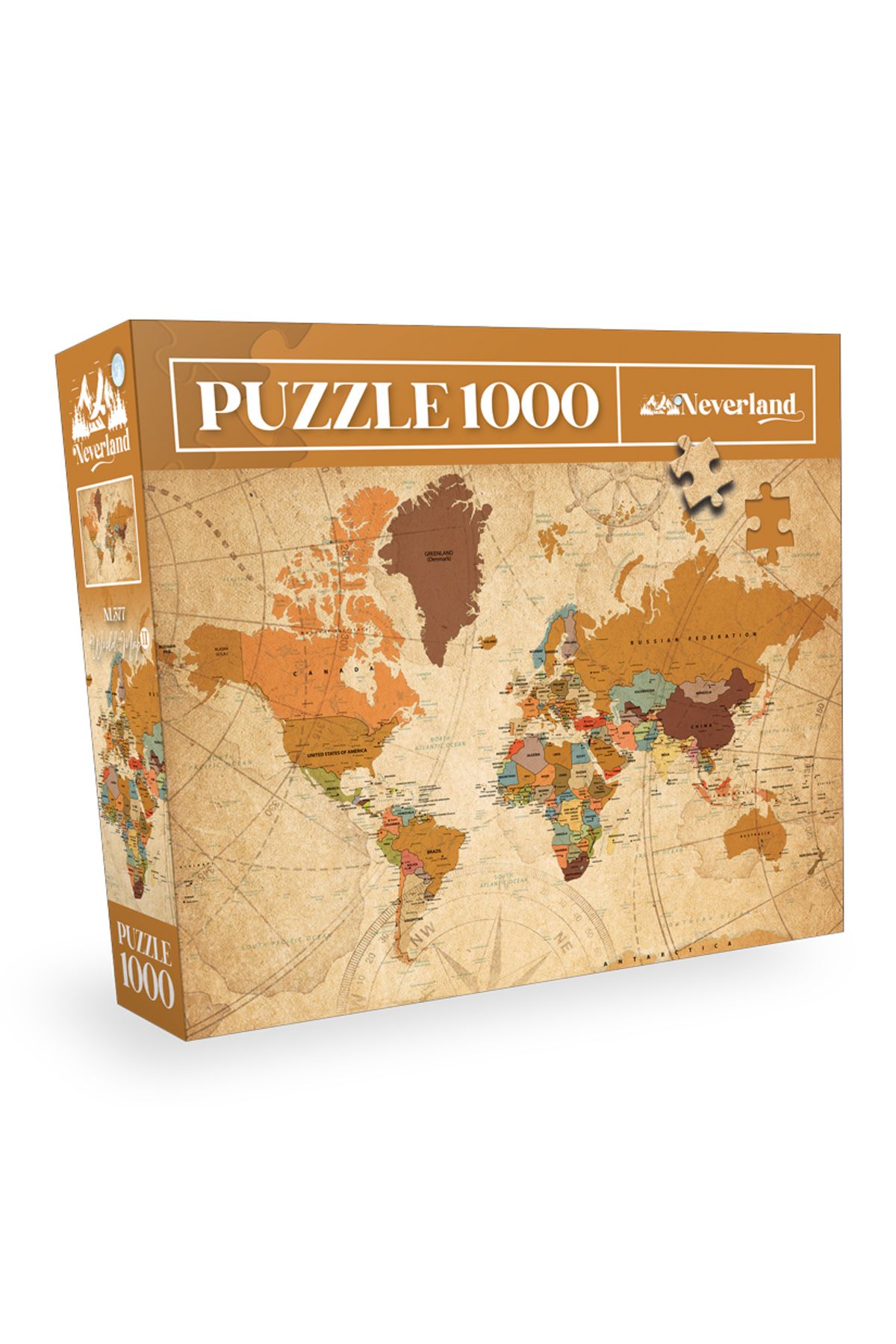 Neverland 1000 Parça - World Map-ıı (dünya Haritası-ıı)