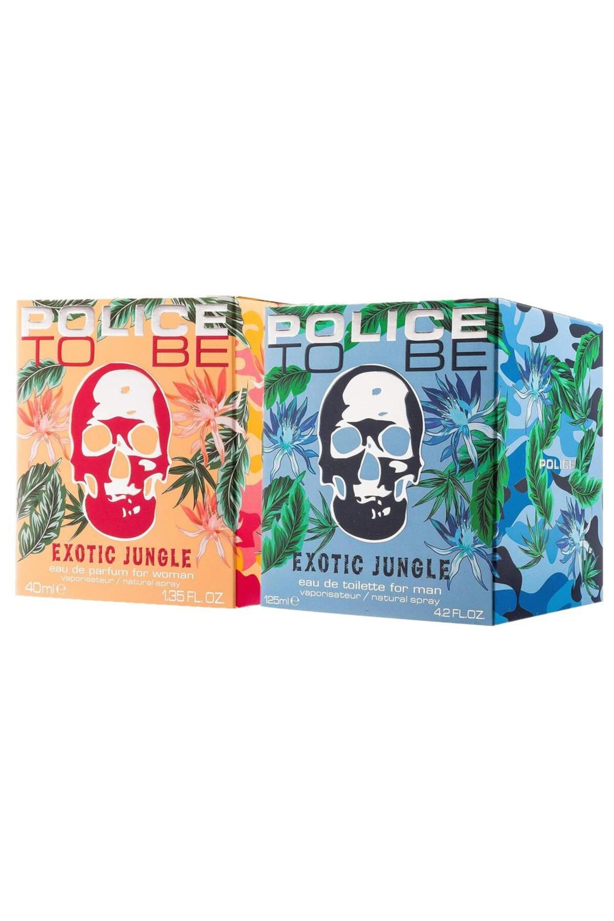 POLICE Exotic Jungle Man EDT 125ML & Exotic Jungle Woman EDT 125ML Kadın ve Erkek 2li Parfüm Seti