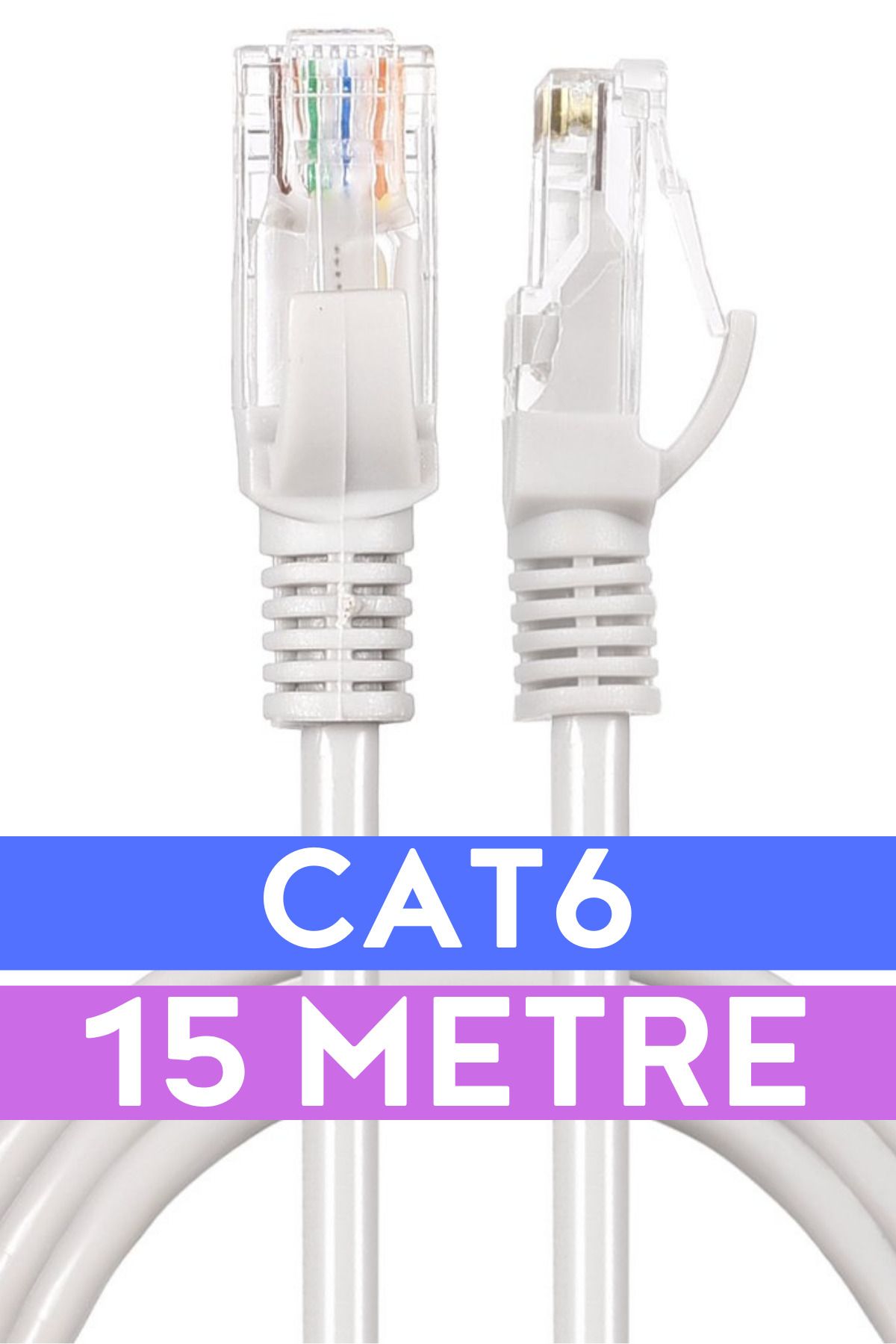 Vetech Cat6 15mt Lan Ethernet Kablosu Fabrikasyon Internet Kablo