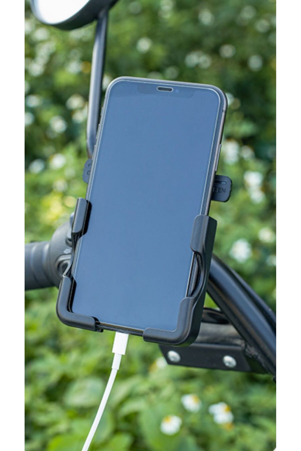 asua Bisiklet Motorsiklet Scooter ATV Otomatik Tuşlu Motosiklet Gidon Bağlantılı Telefon Tutucu Tutacağı