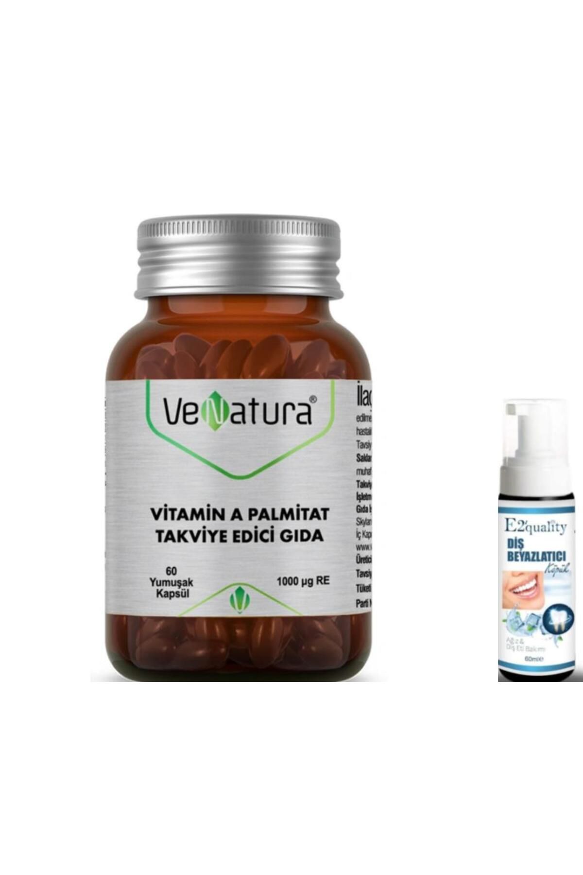 Vaseline VeNatura Vitamin A Palmitat Takviye Edici Gıda 60 Yumuşak Kapsül- Diş Beyazlatıcı Köpük Hediye