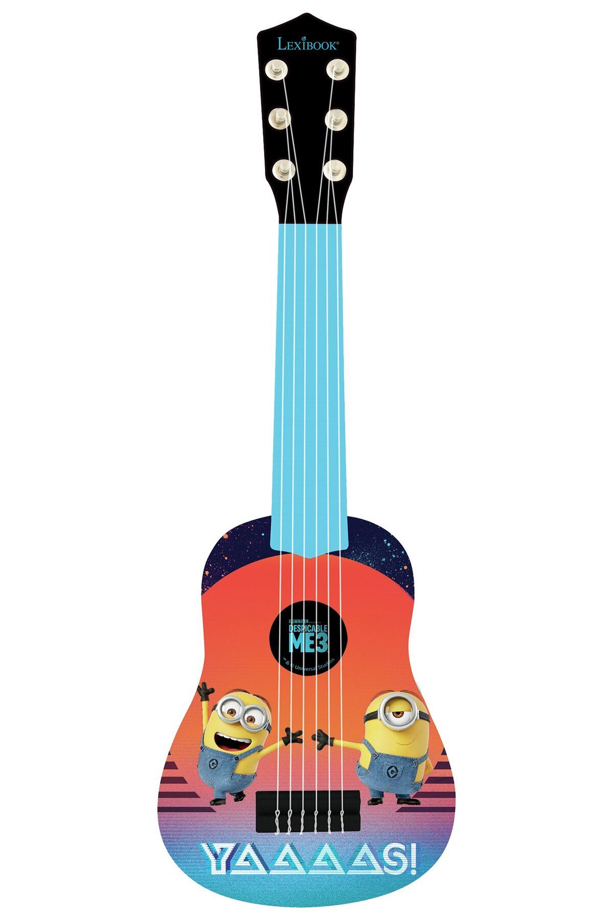 LEXIBOOK FRANCO Lexibook K200DES - Despicable Me 3 Gitar, çocuklar için, Minions tasarım, 6 telli, Enstrüman