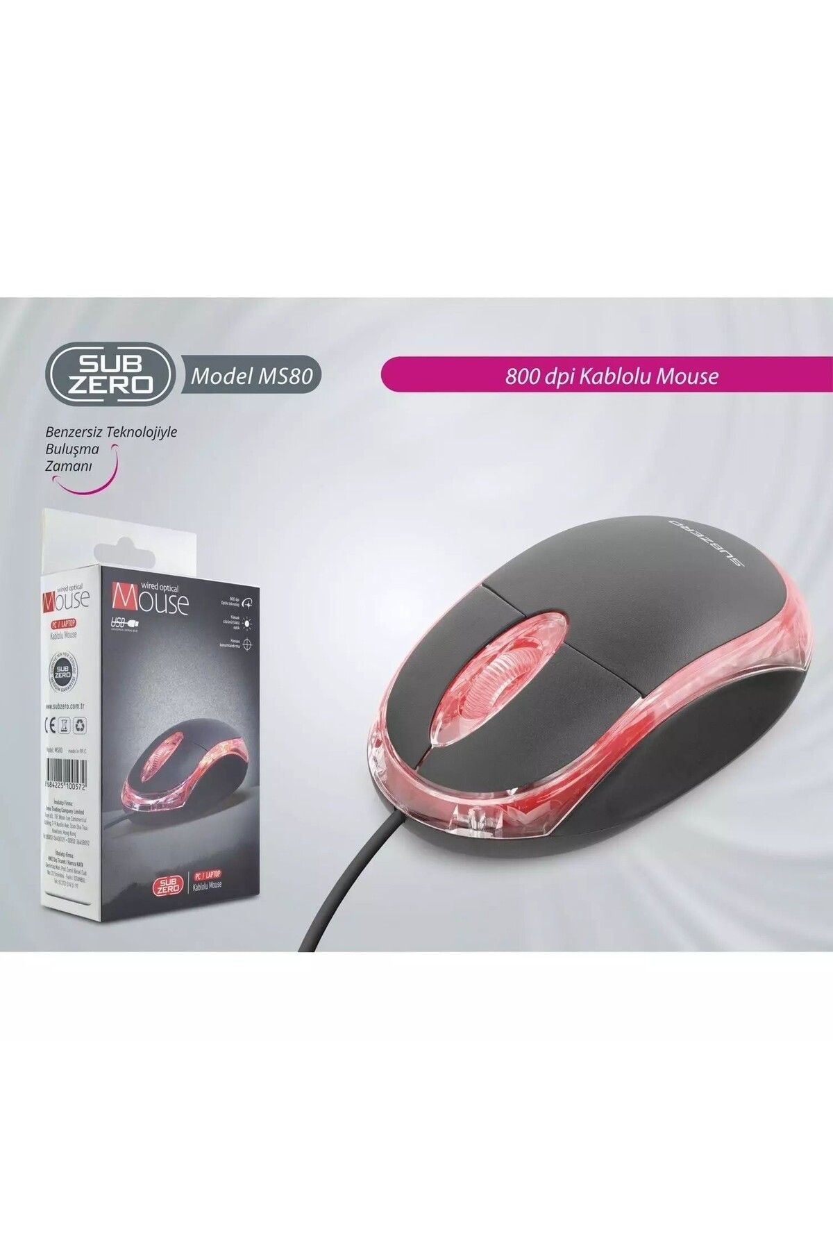 Subzero Optical Kablolu Mouse MS80