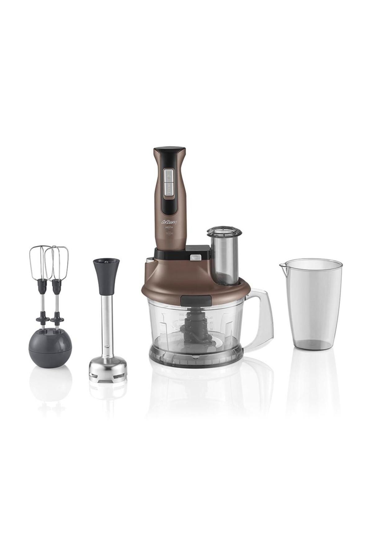 Arzum Premium Blender Seti Doğrama, Çırpma, Parçalama, Buz Kırma Turbolu 1500W-Ergonomik Tasarım