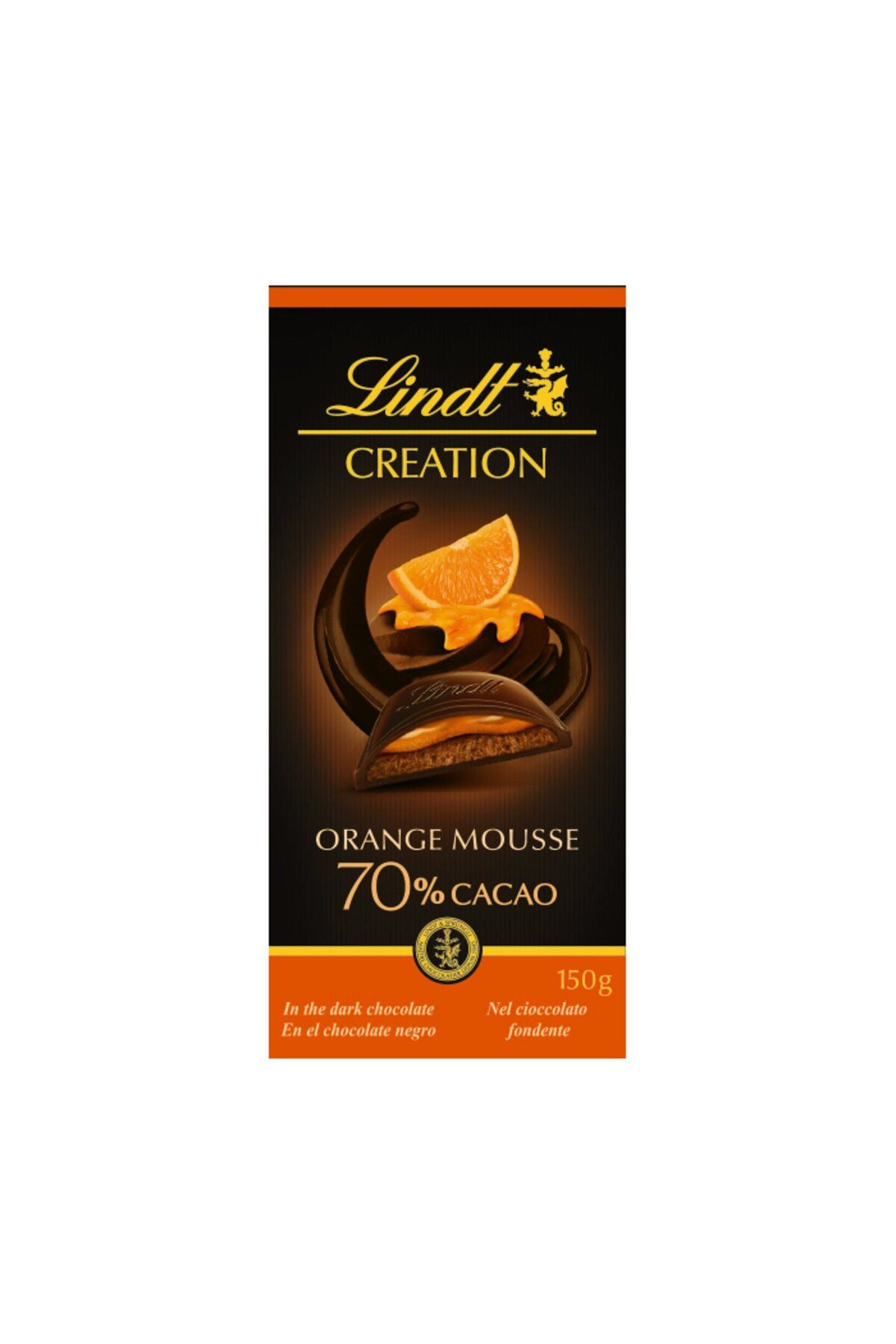 Lindt Portakallı Mousse %70 Bitter Çikolata 150 G - Orange Mousse %70 Dark Chocolate