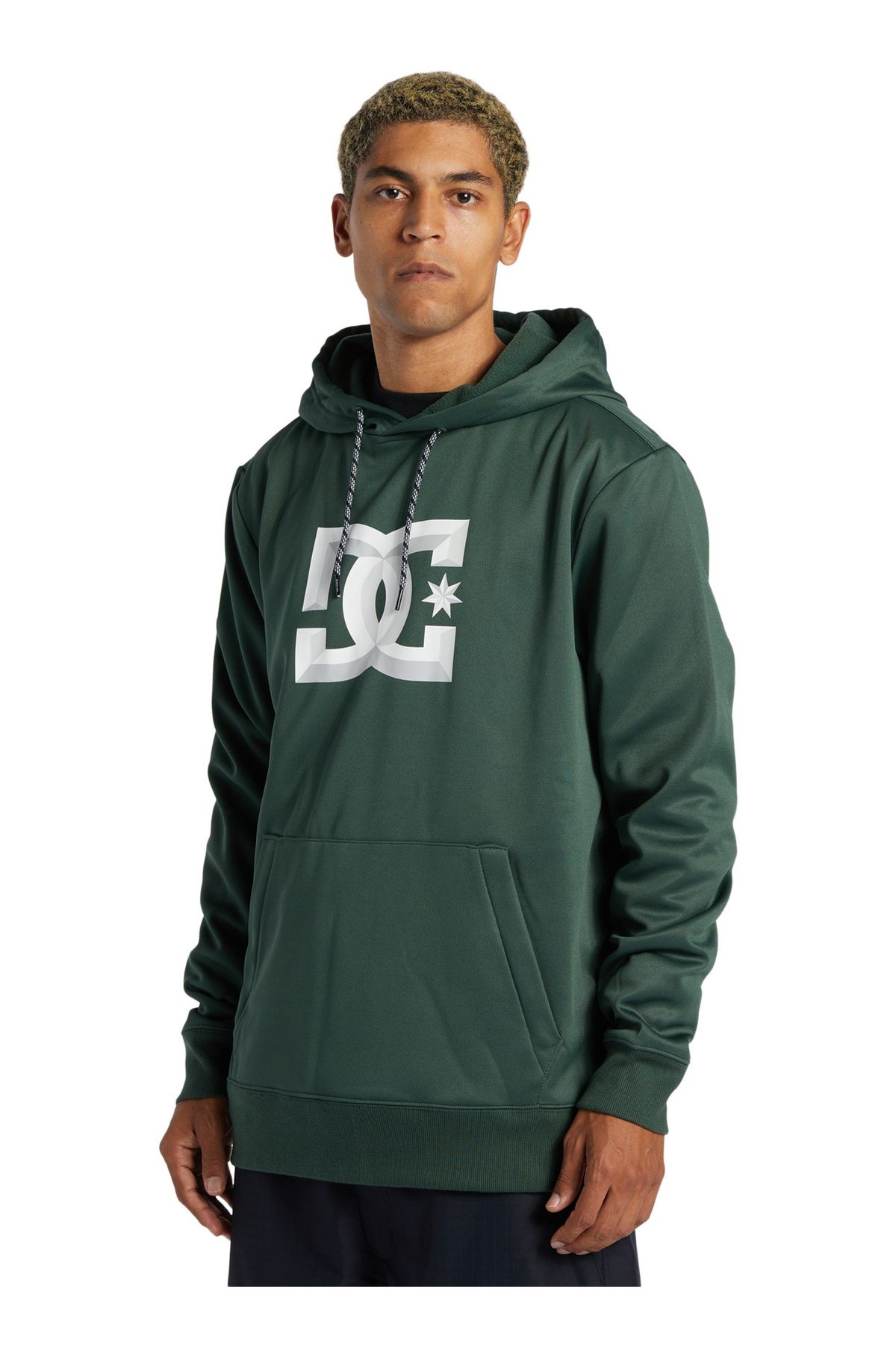 DC Yeşil Erkek Kapüşon Yaka Uzun Baskılı Sweatshirt ADYFT03374_SNOWSTAR