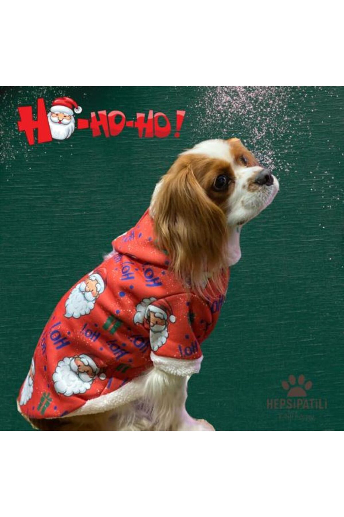 MİNİŞ PET BUTİK Miniş Hohoho Santa Küçük-orta Irk Köpek Yılbaşı Sweatshirtü