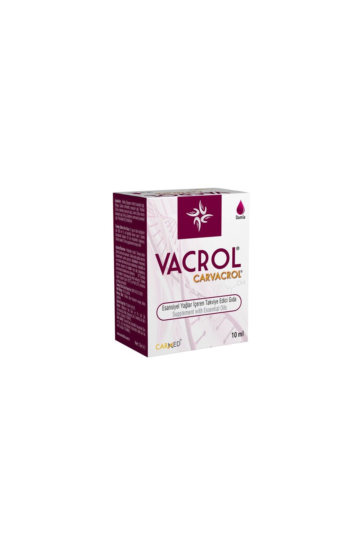 Vacrol Karvakrol Içeren Takviye Edici Gıda Damla 10 ml