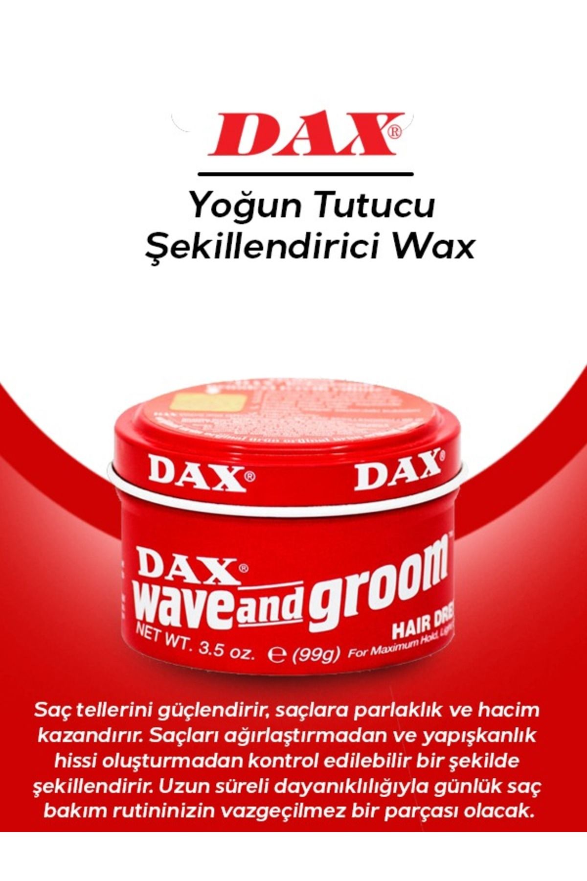 Dax Wave And Groom Saç Şekillendirici Wax 99gr