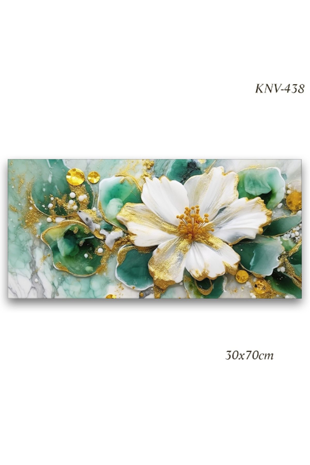 Evimona Yağlı Boya Görünümlü Çiçek Kanvas Tablo
