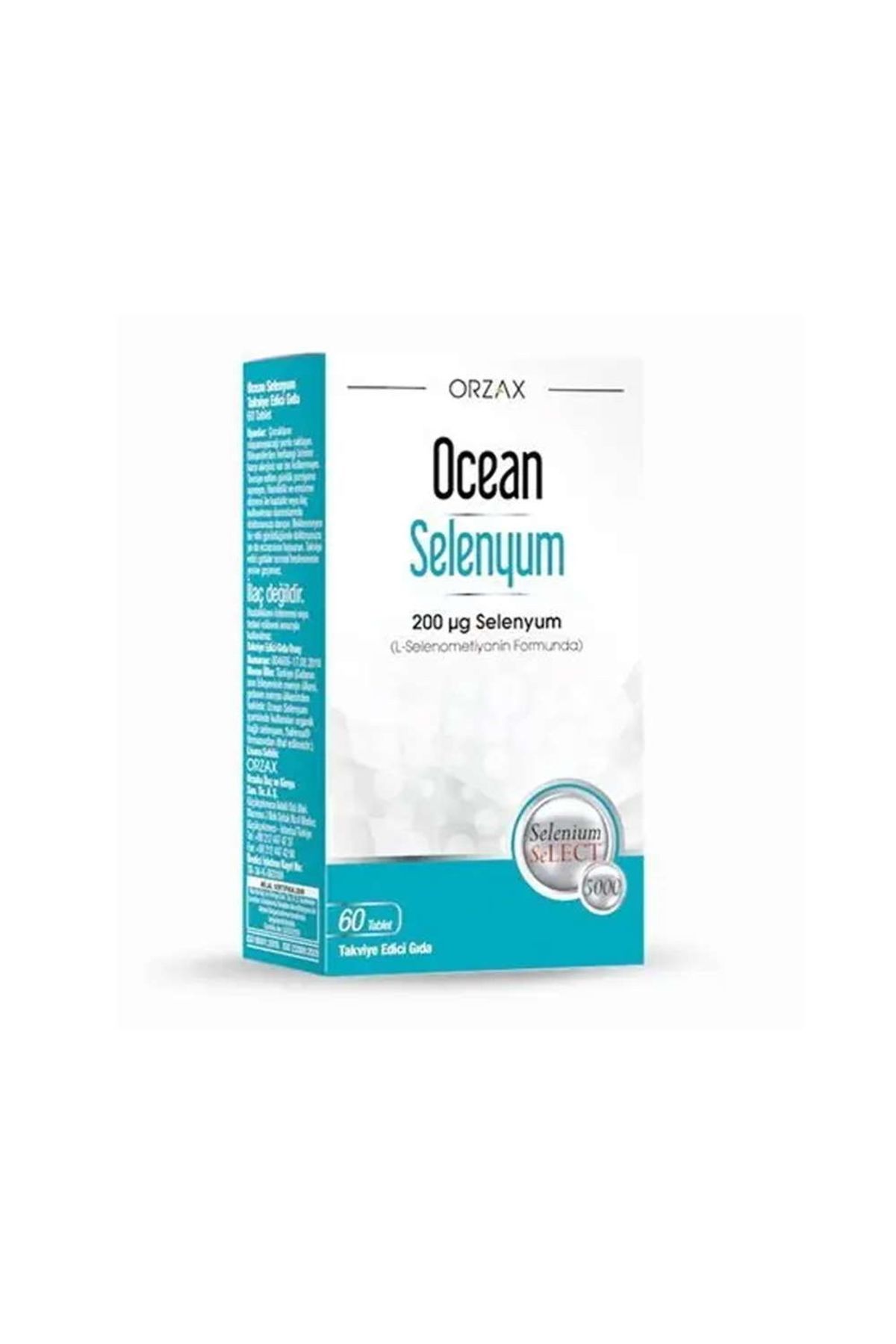 Ocean Selenyum 200mg 60 Tablet Selenyum İçeren Takviye Edici Gıda