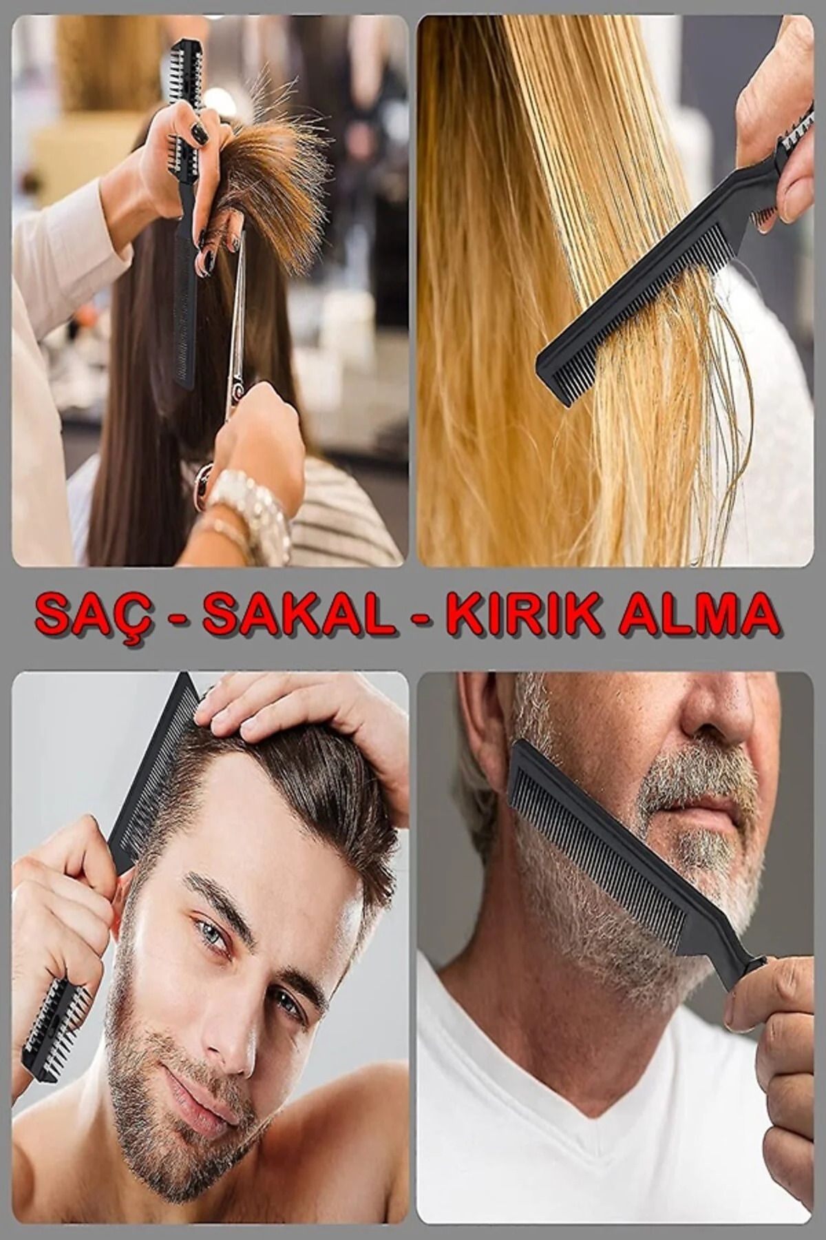 Xolo Krepe Taraklı Saç Usturası Kuaför Berber 2si Bir Arada XLU601