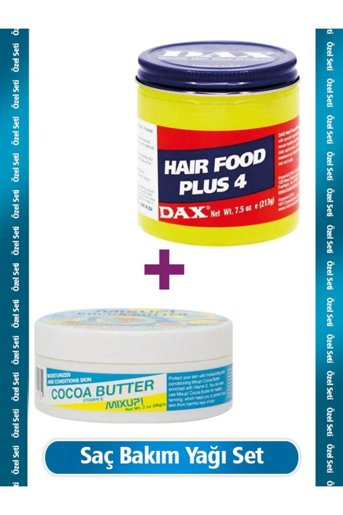 Dax Hair Food Plus 213 G X Mixup! Kakao Yağı 56 G 2'li Set