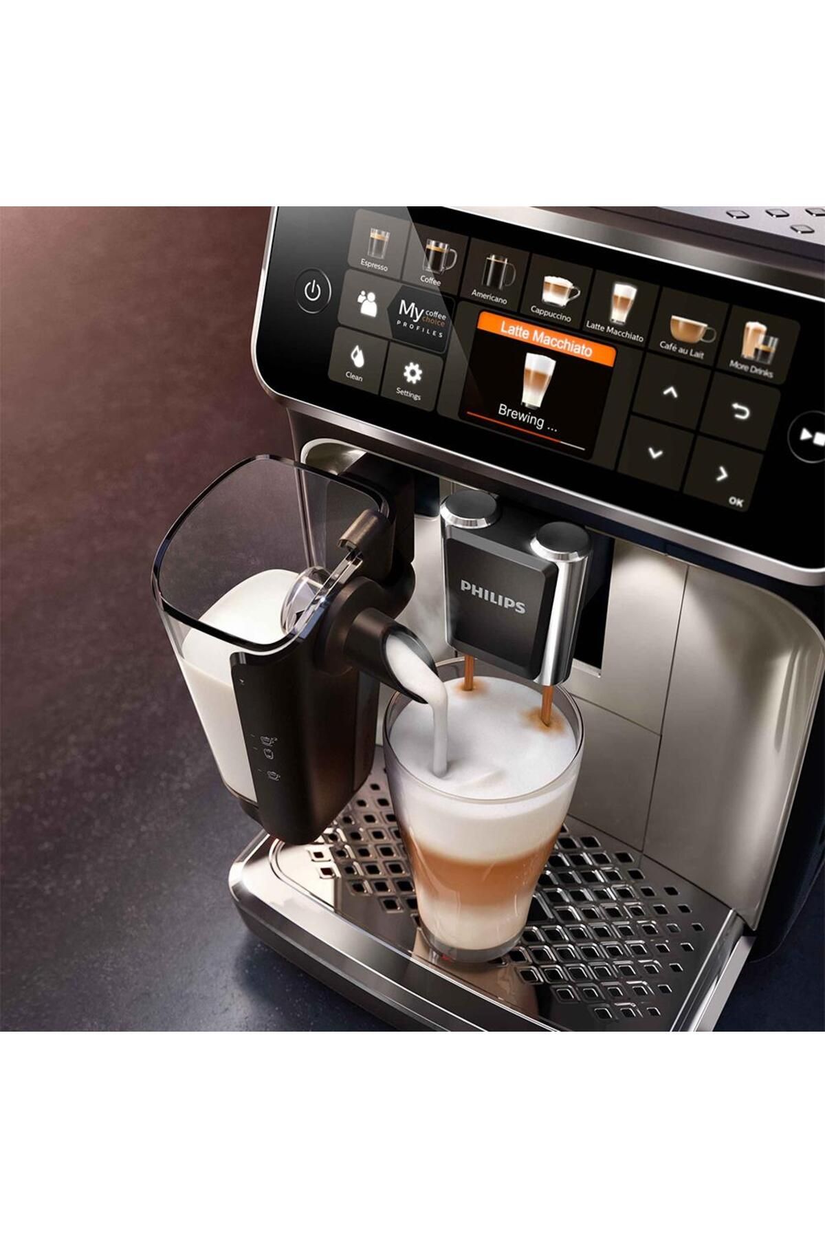 Philips Ep5447 ,15 Bar, 12 Lezzetli Kahve Mükemmel Sıcaklık ve Aroma Tam Otomatik Kahve ve Espresso Makinesi