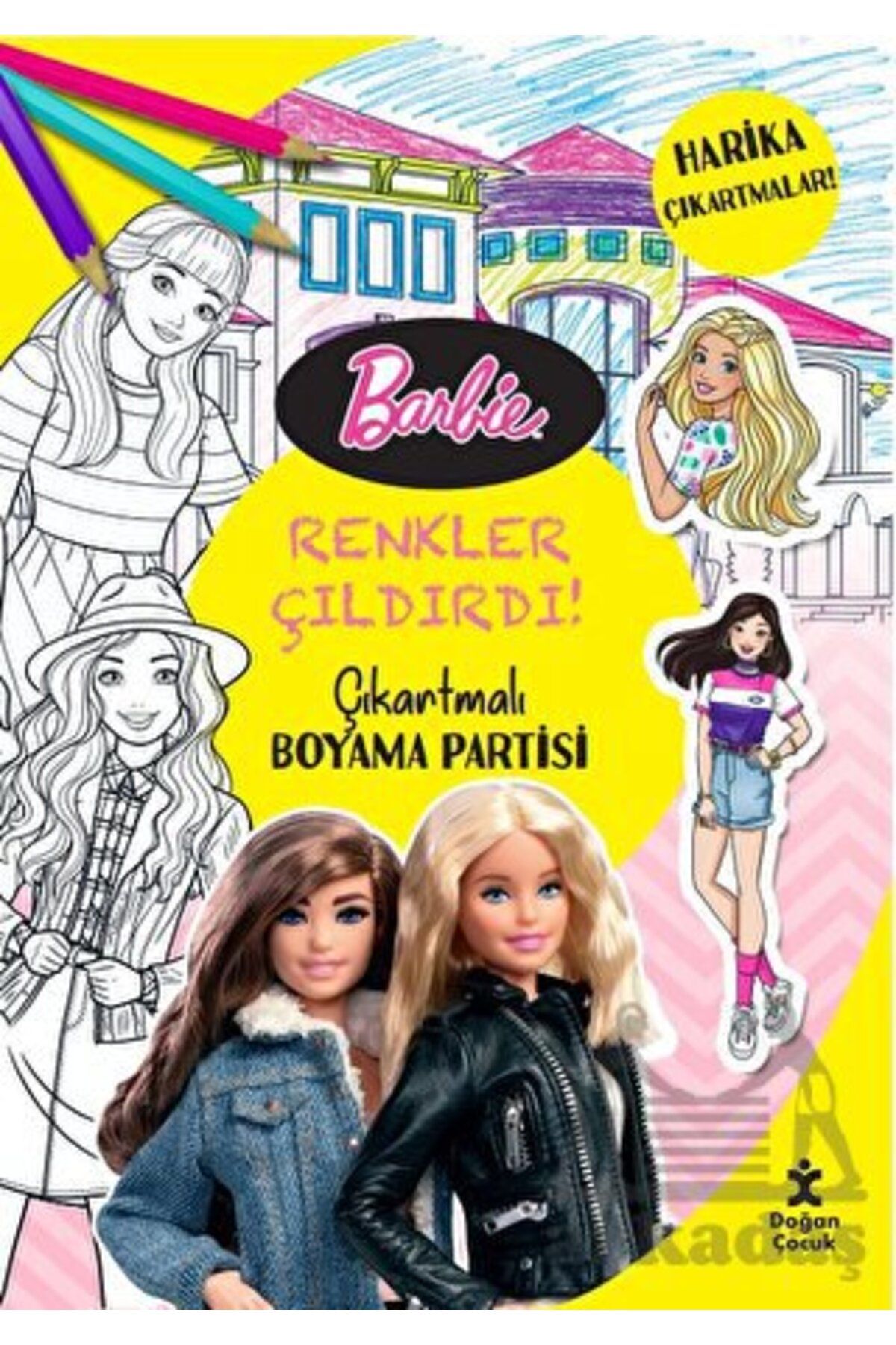 Doğan Çocuk Barbie - Renkler Çıldırdı! Çıkartmalı Boyama Partisi - Kolektif