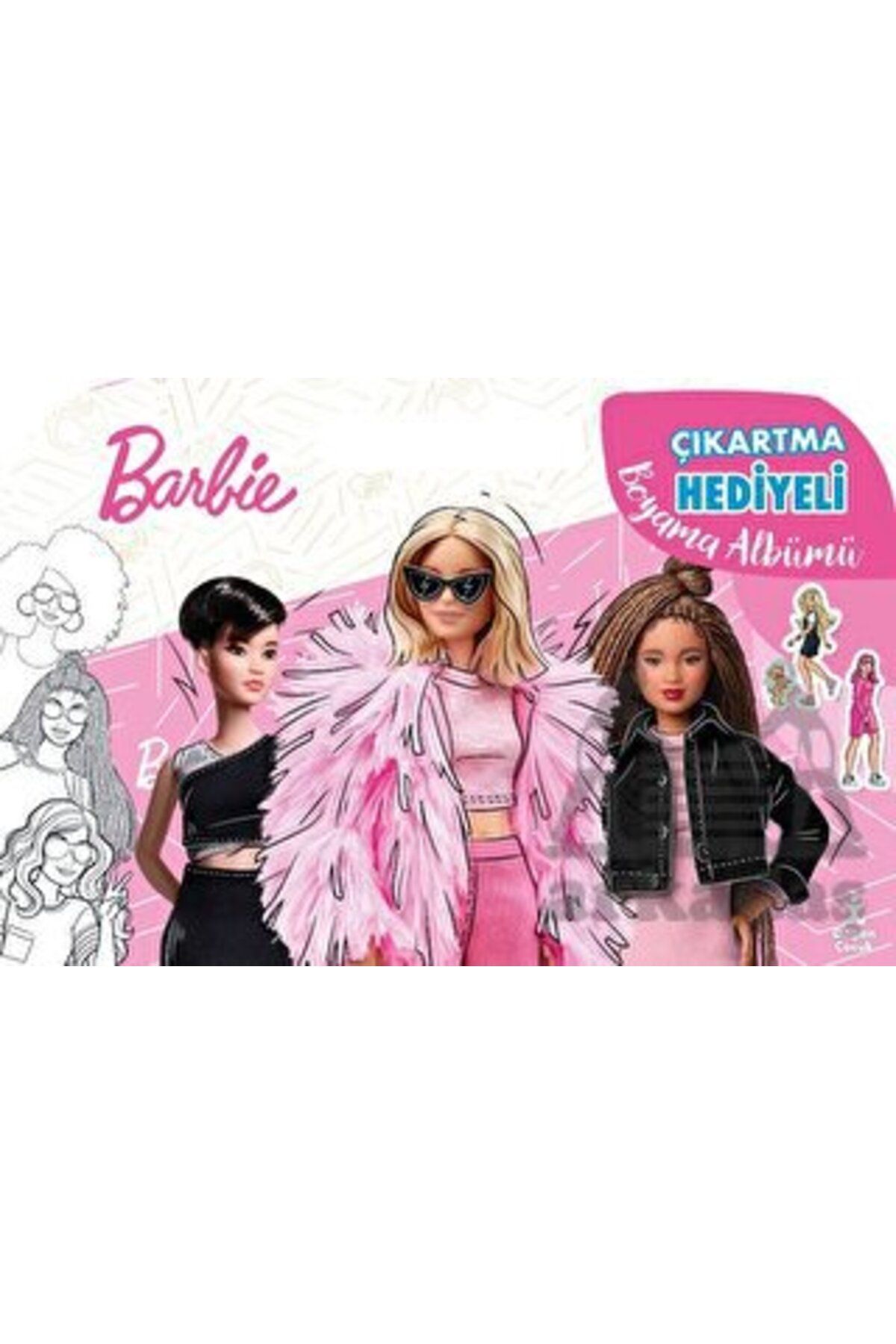 Doğan Çocuk Barbie Çıkartma Hediyeli Boyama Albümü - Kolektif