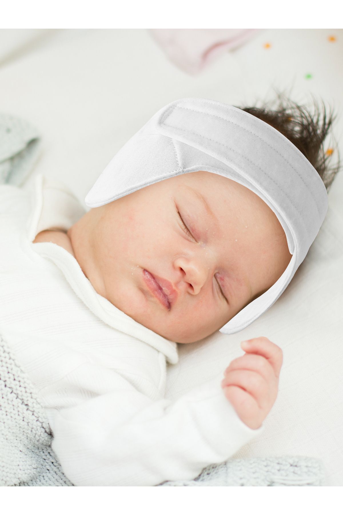 Urz Store Bebek Kepçe Kulak Bandı / Kepçe Kulak Önleyici Ayarlanabilir Cırtları sayesinde 0- 2 Yaş arası uygun