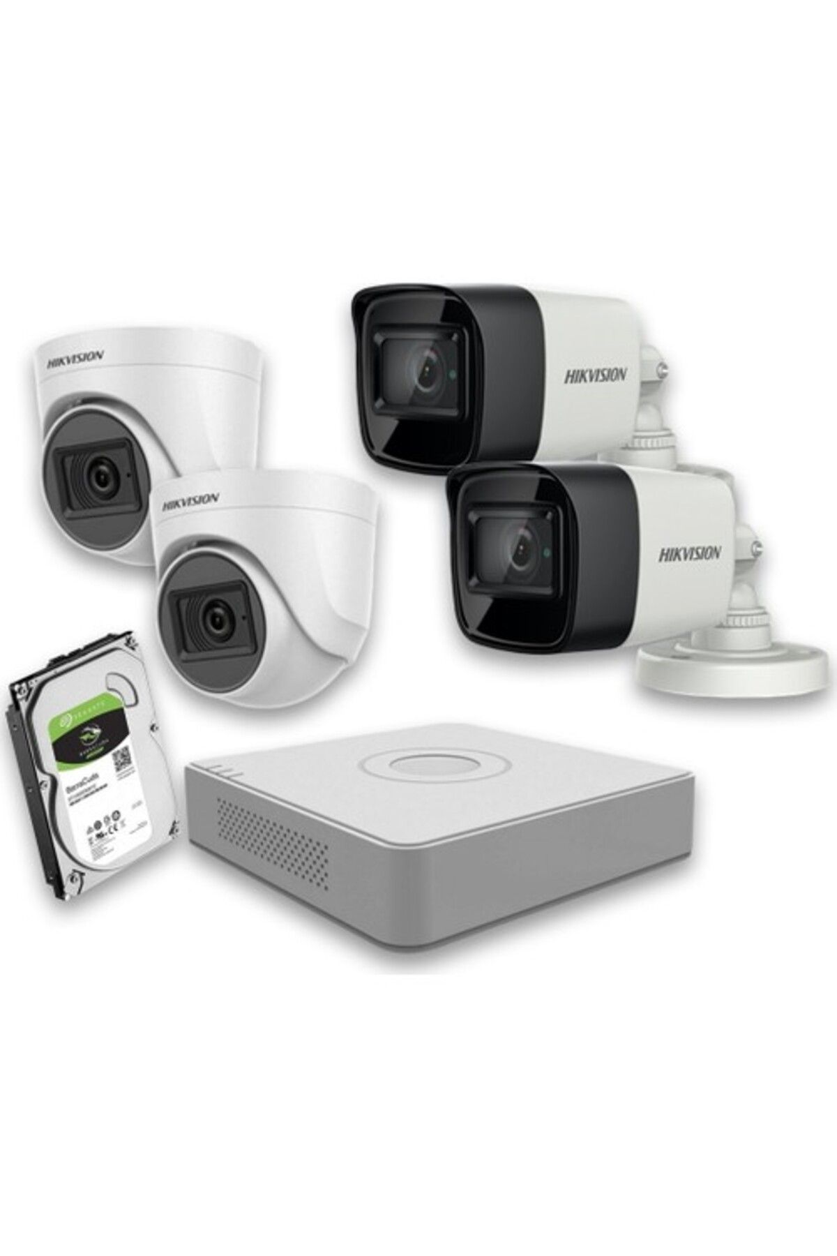 Haikon Hıkvısıon - 4 Kameralı 2mp Güvenlik Sistemleri + Full Set