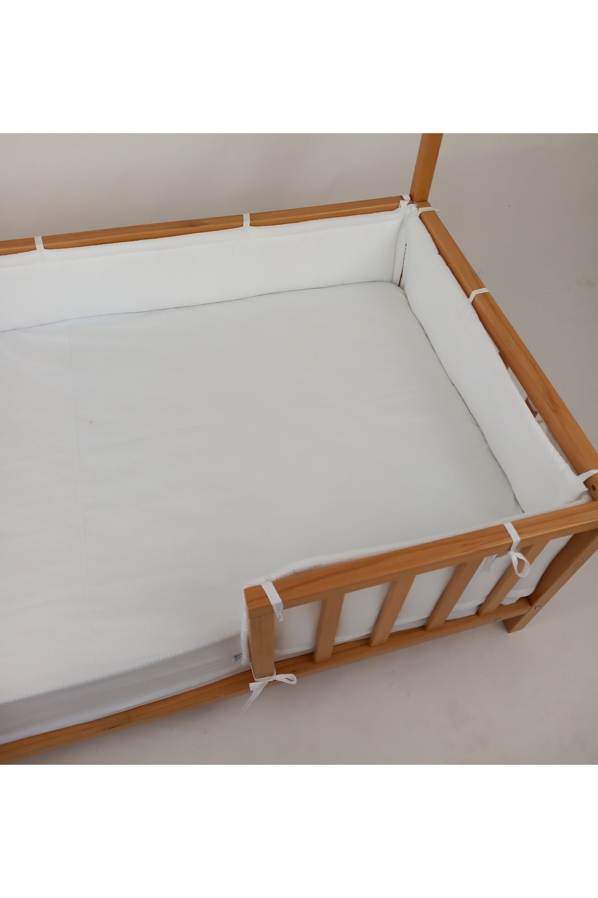 G&G baby 90x190 Cm Montessori Yataklar Için Yan Koruma Seti Beyaz