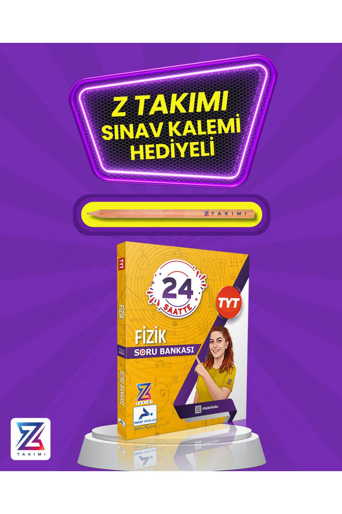 Paraf Yayınları Fizikfinito PARAF Z TAKIMI 24 SAATTE FİZİK SORU BANKASI
