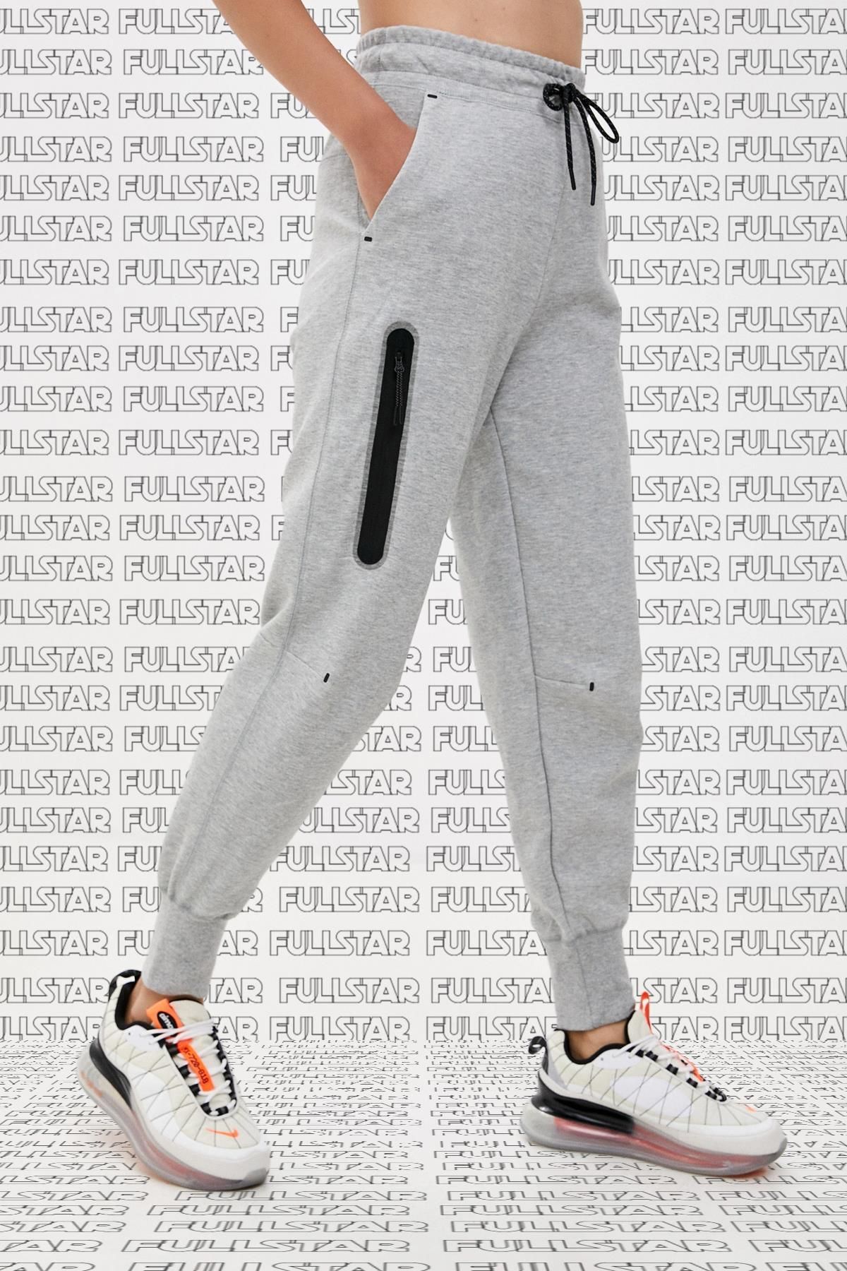 Nike Tech Fleece Loose Fit Sweat Trousers Gray Bol Kesim Kadın Eşofman Altı Gri