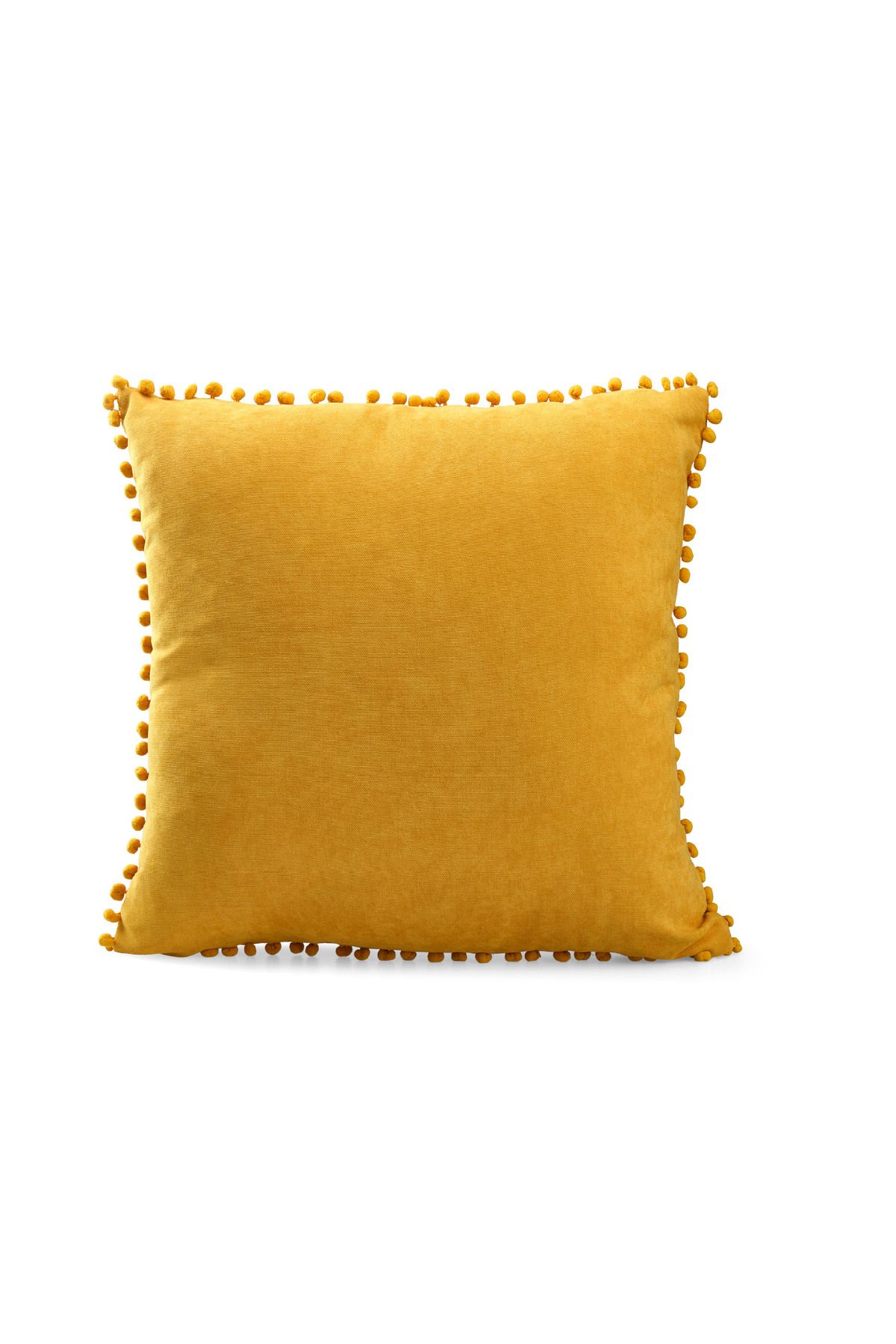 ÖZSAY HOME Sarı Ponponlu Kırlent Kılıfı - 6 Farklı Renk!