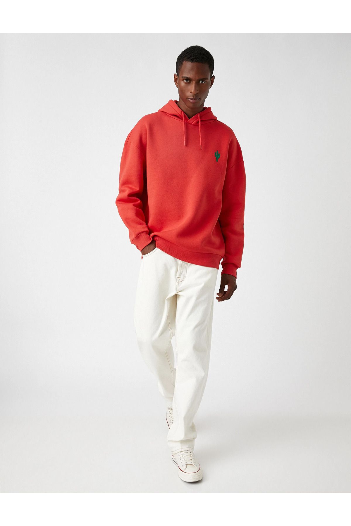 Koton 3wam70106mk Kırmızı 401 Erkek Jersey Sweatshirt
