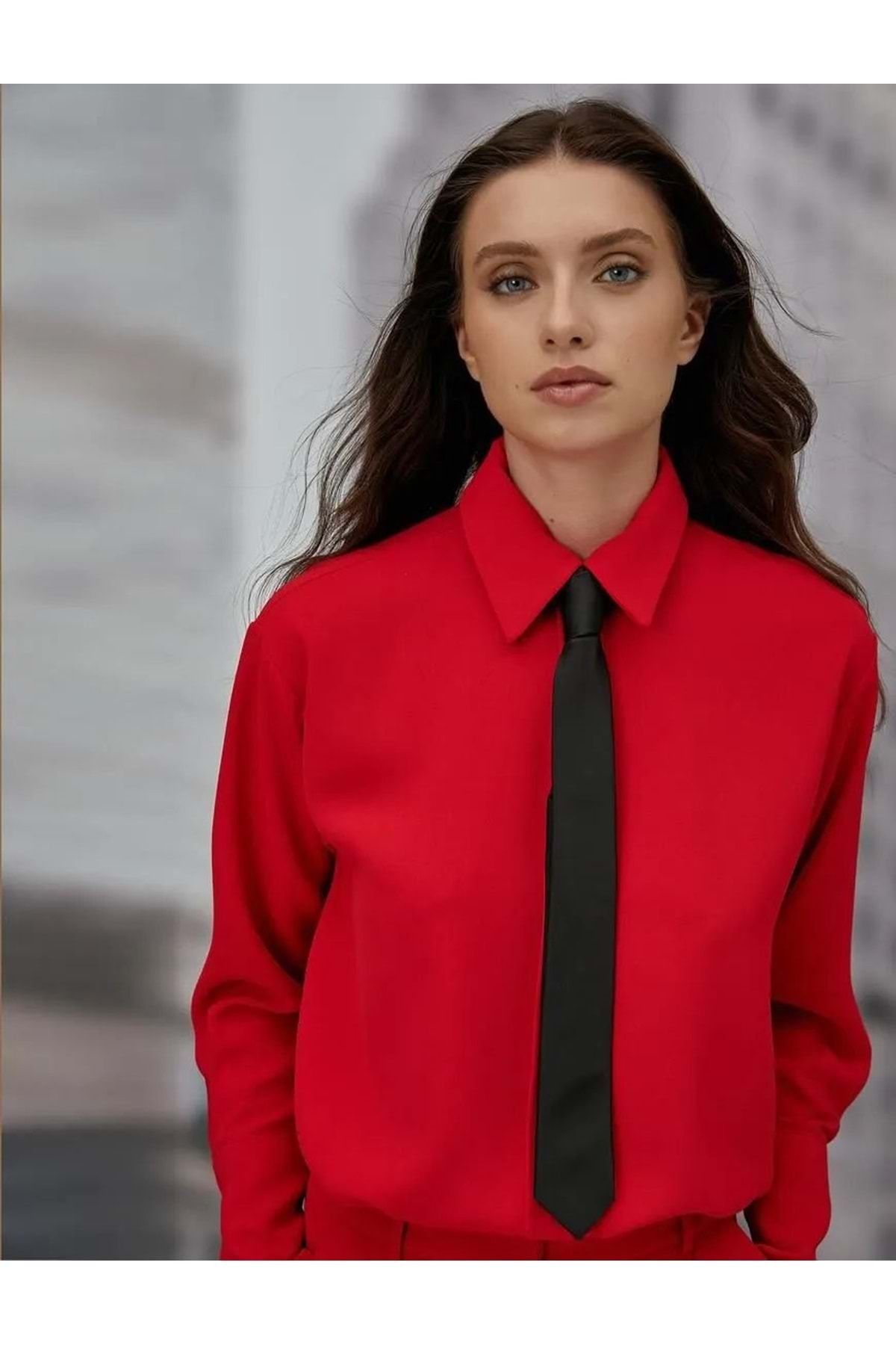 Koton Kadın Giyim Gömlek 4wak60397uw Kırmızı