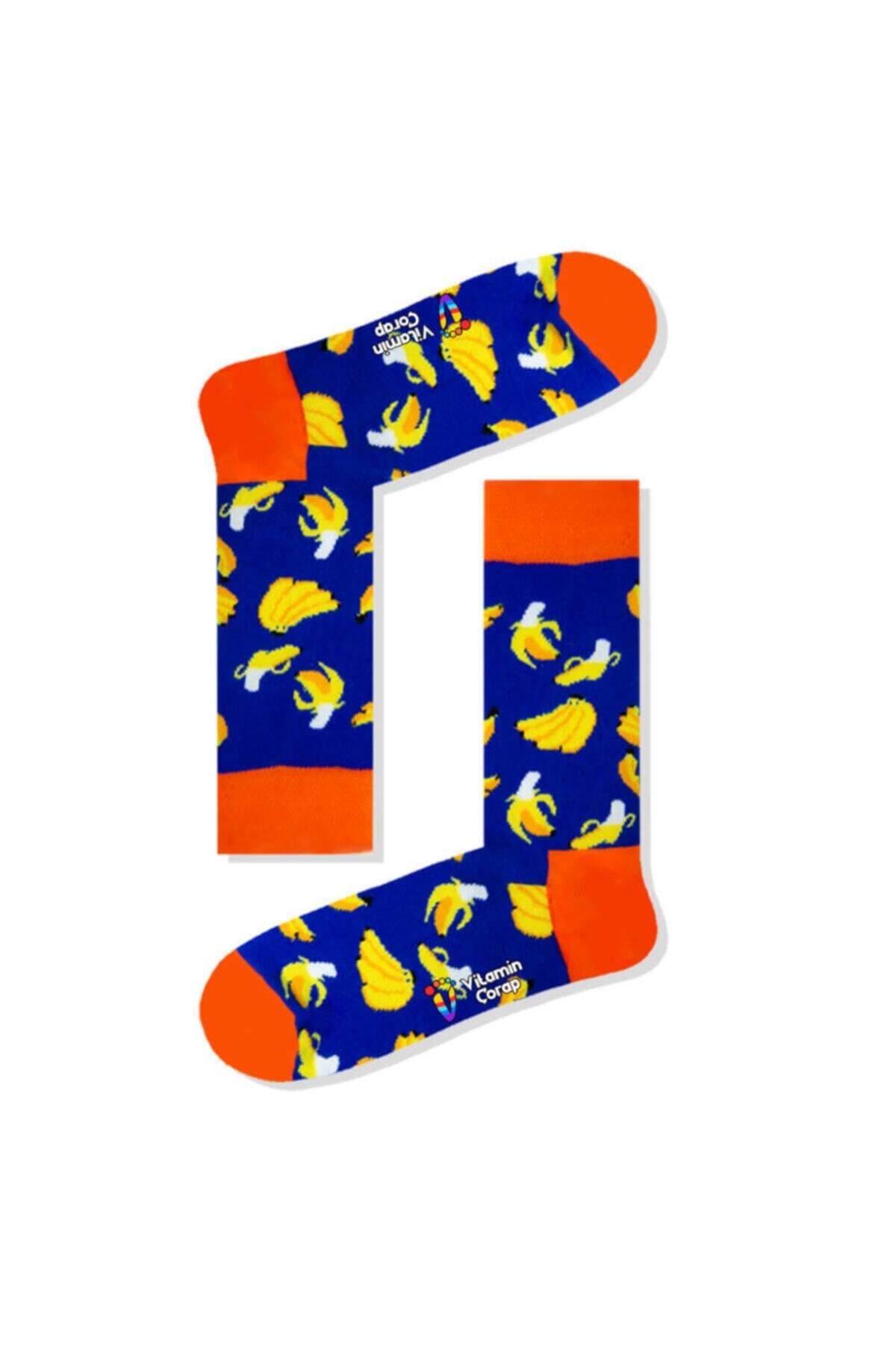 Limmon Store Muz Saks Renkli Çorap