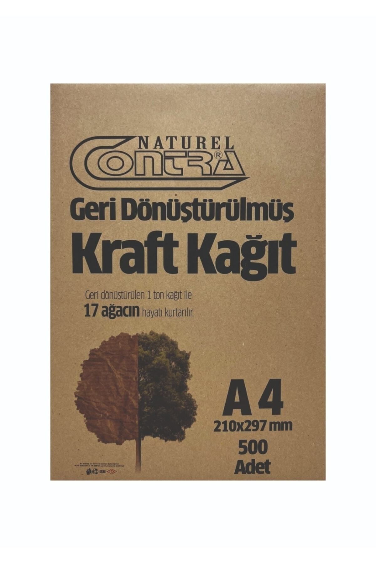Contra Kraft Kağıt A4 Kraft Fotokopi Kağıdı Kahverengi 500'lü