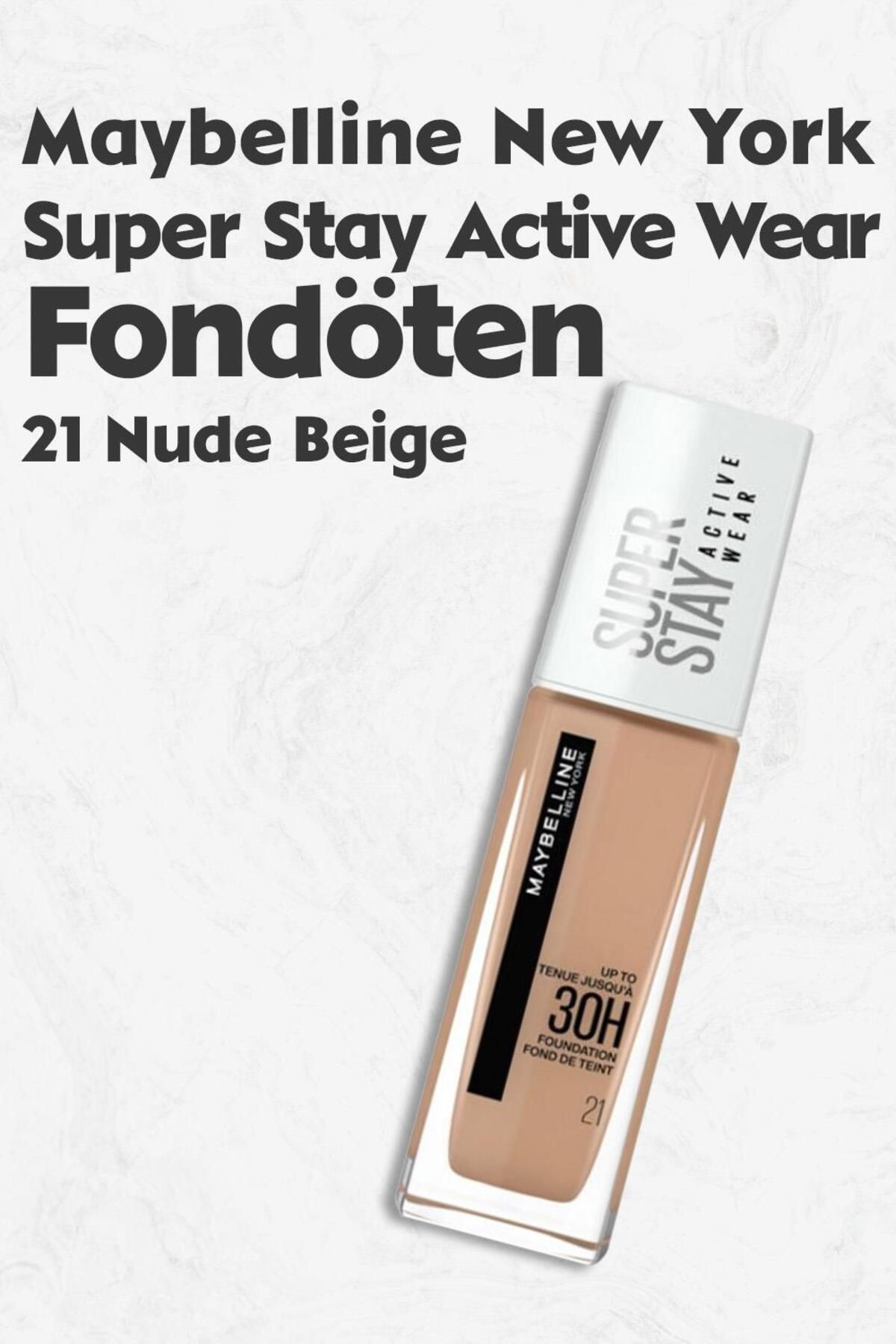 Maybelline New York Super Stay Active Wear Fondöten 21 Nude Beige