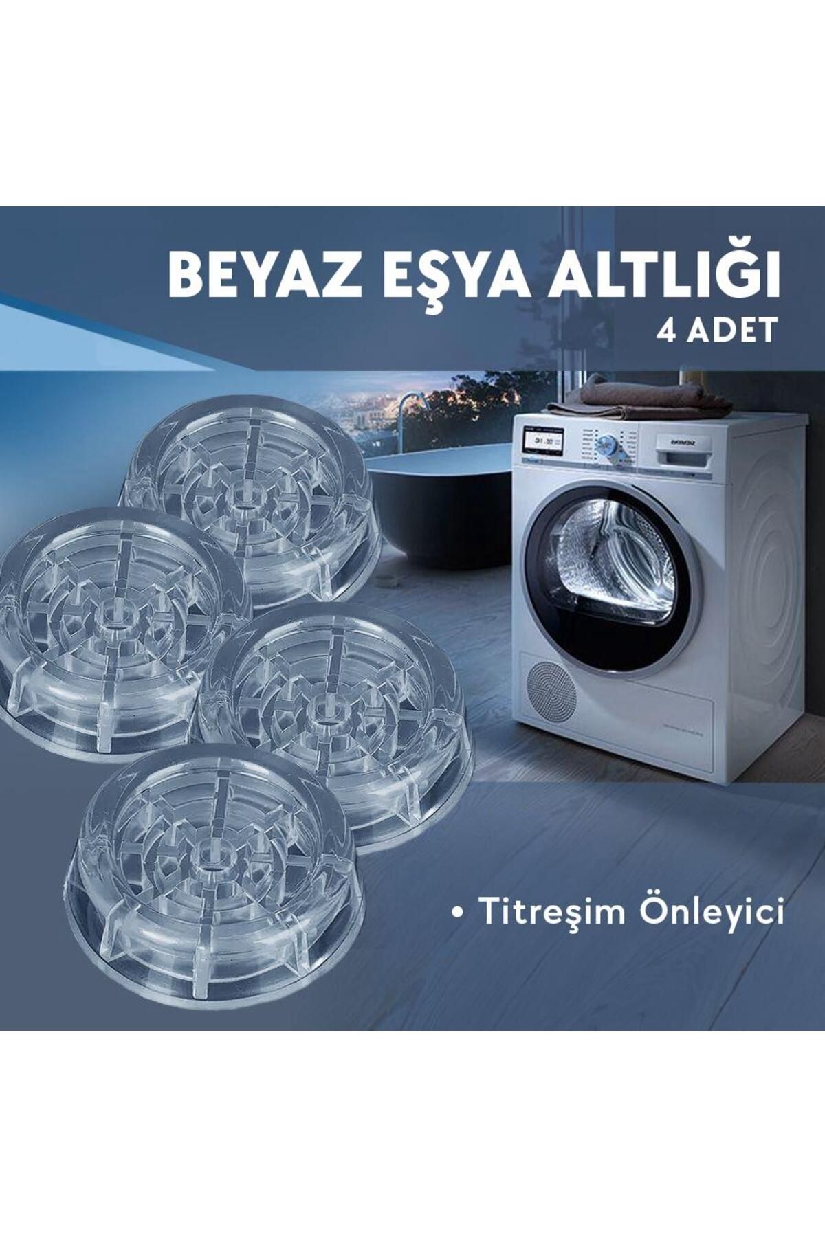 Hayveys 4 Adet Beyaz Eşya Altlığı Ayağı Çamaşır Bulaşık Makinası Buzdolabı Yükseltici Titreşim Önleyici