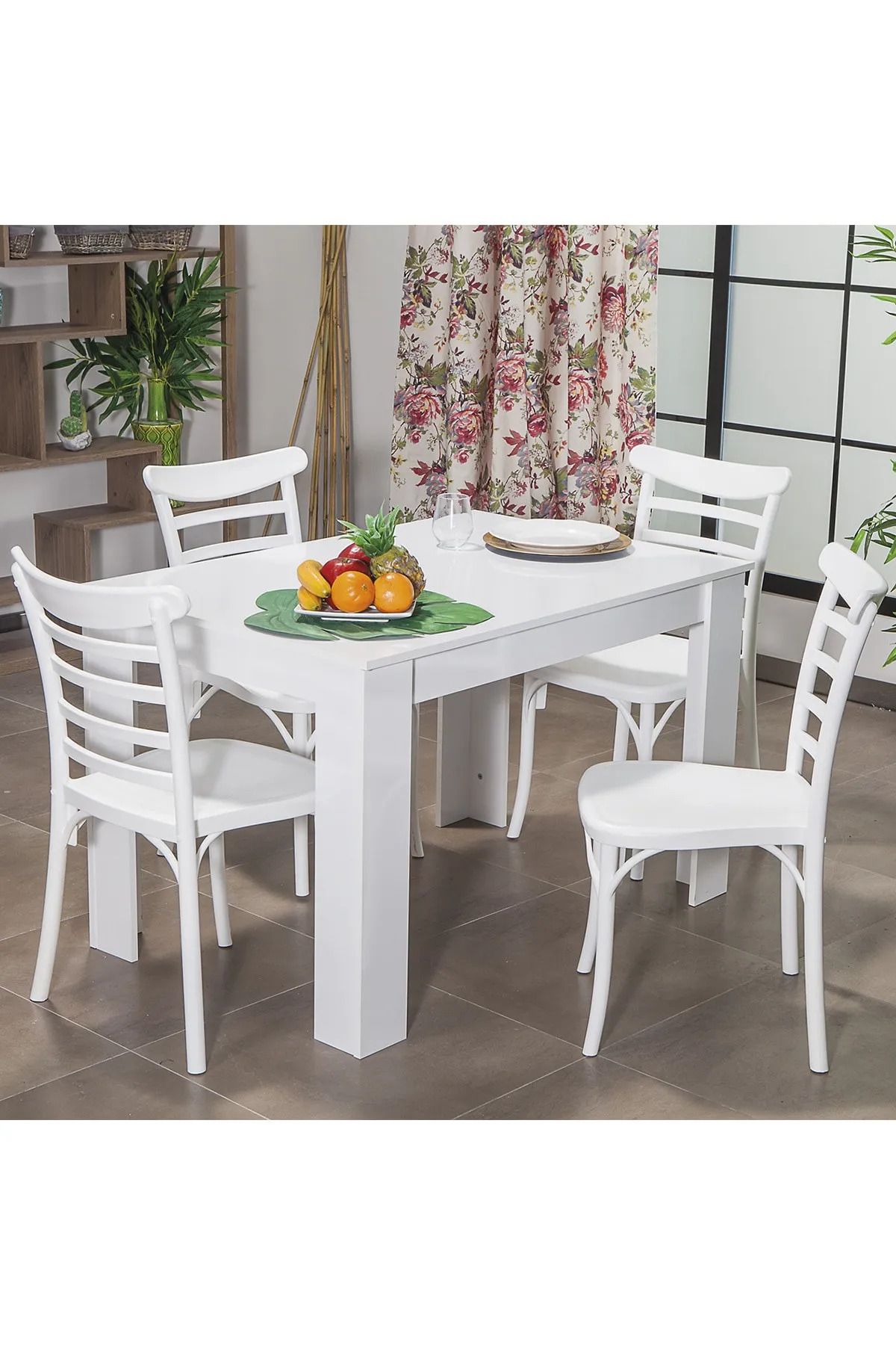 MOBETTO Arda / Efes Mutfak Masa Takımı 4 Sandalye 1 Masa - Beyaz
