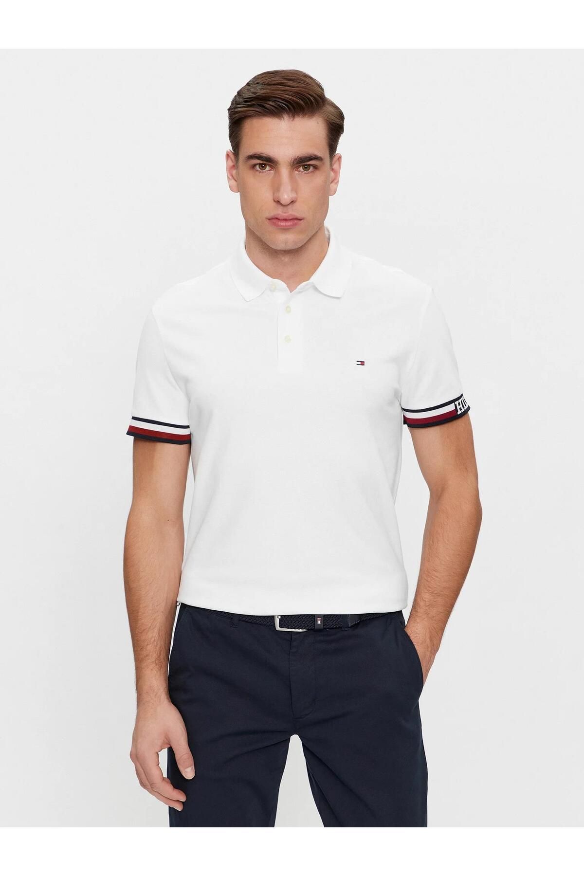 Tommy Hilfiger MONOTYPE FLAG CUFF SLIM FIT POLO