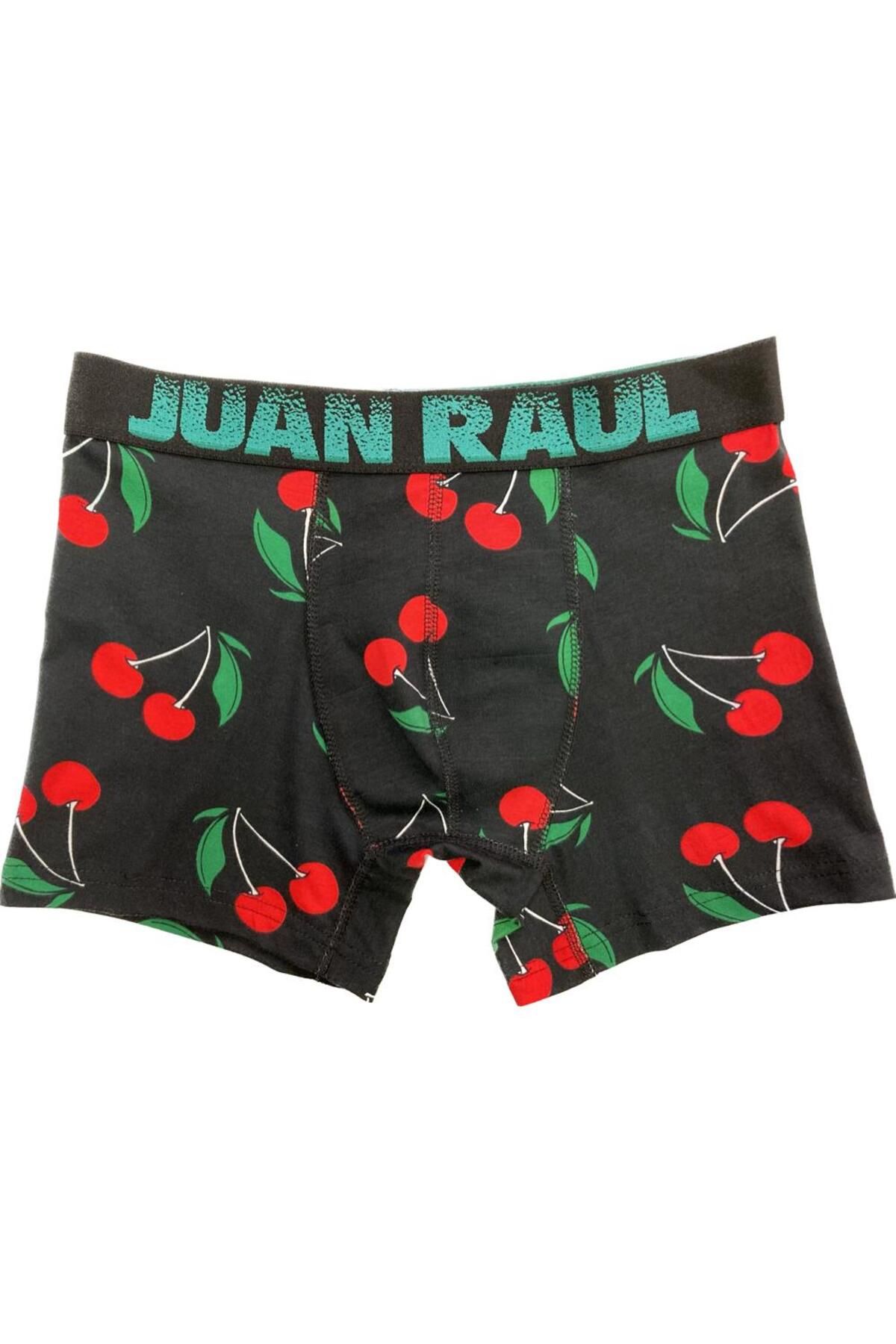 Juan Raul Pamuklu Likralı Erkek Boxer - Kiraz