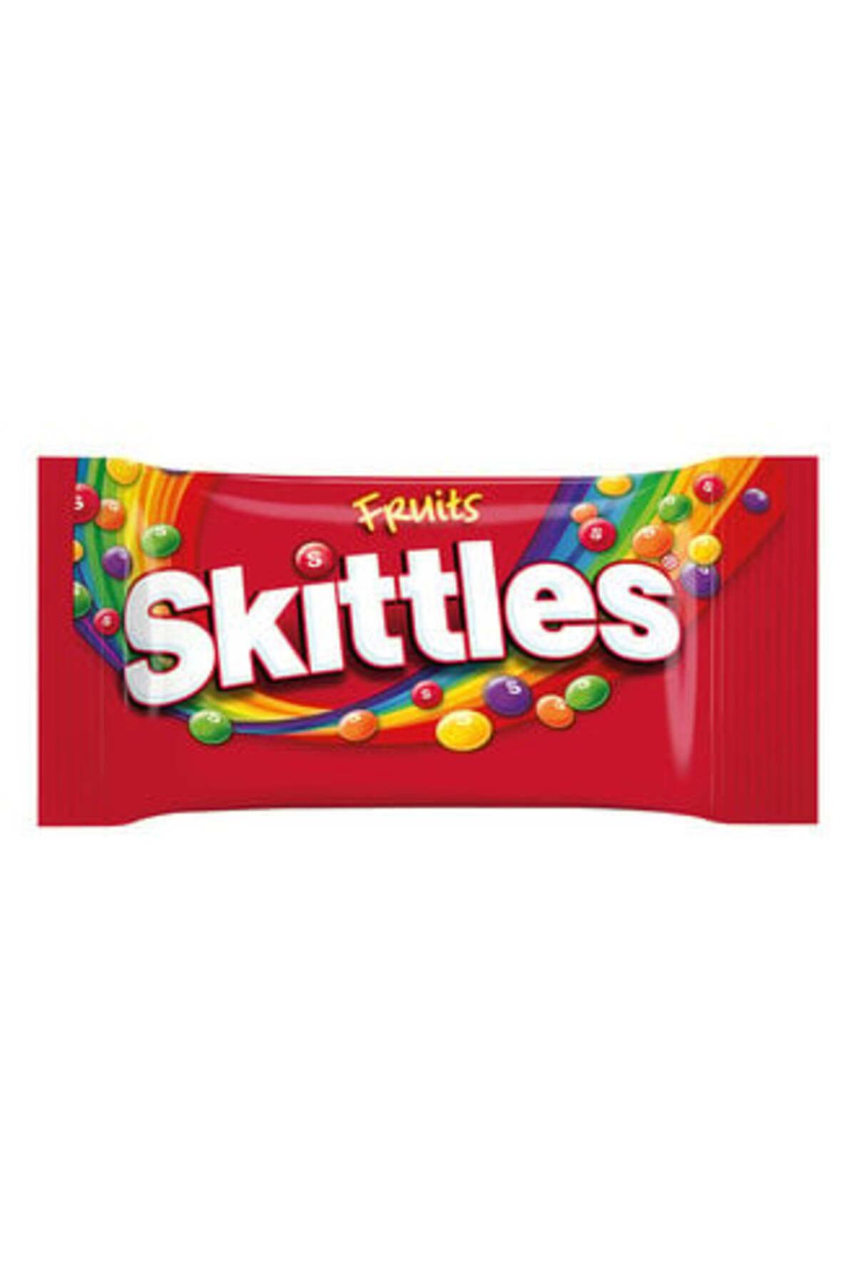 Skittles ( 4 ADET ) Skittles Meyve Aromalı Şeker Kaplı Yumuşak Draje 38G