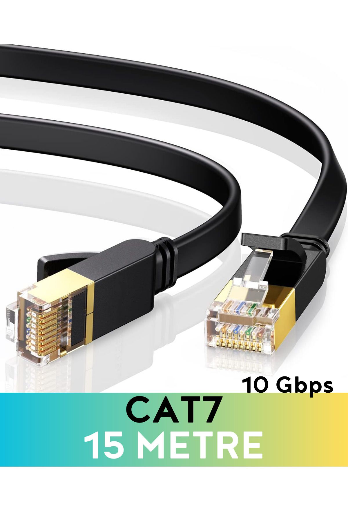 Vetech CAT7 15 Metre Ethernet Kablosu 10Gbps Premium İnternet Lan Kablo 15mt