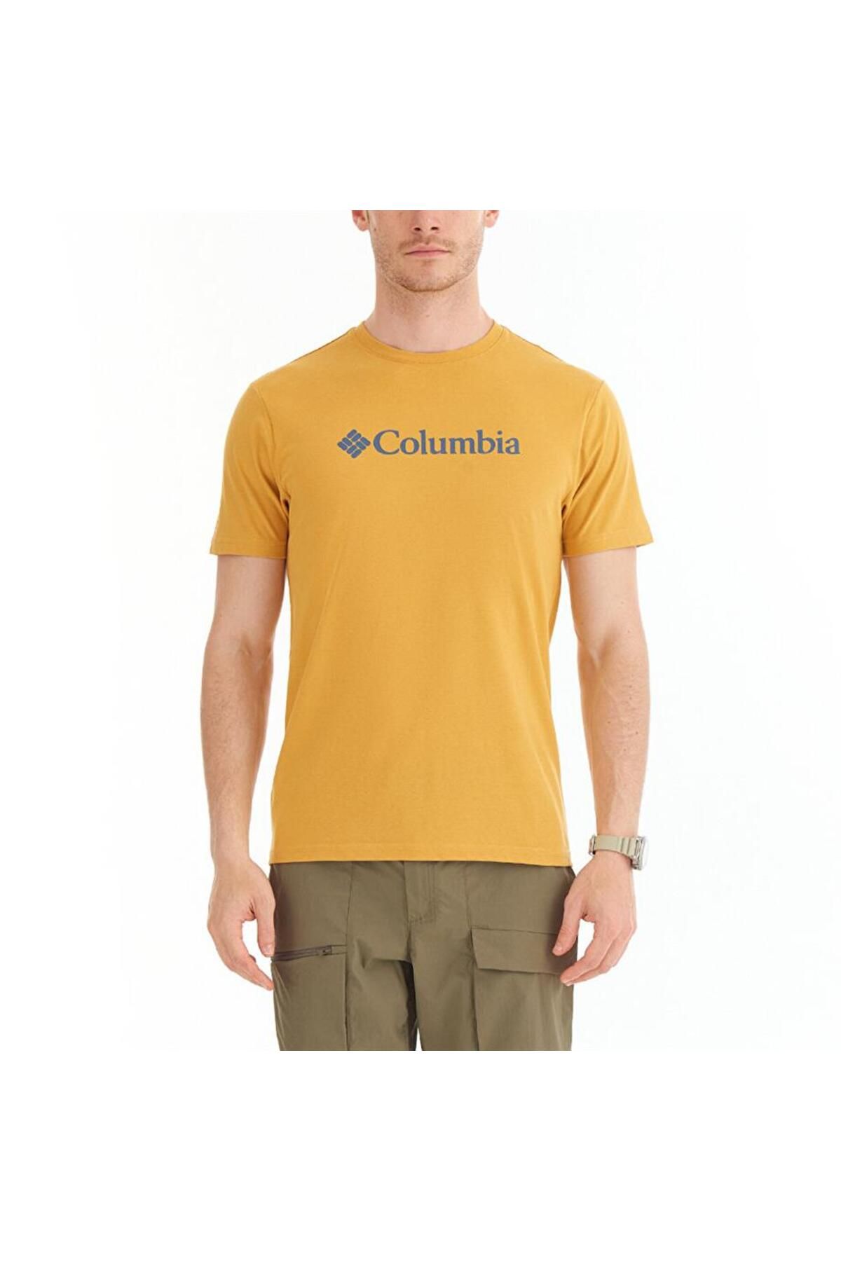 Columbia Csc M Basic Big Logo Brushed Ss Tee Kısa Kollu Erkek Tişört