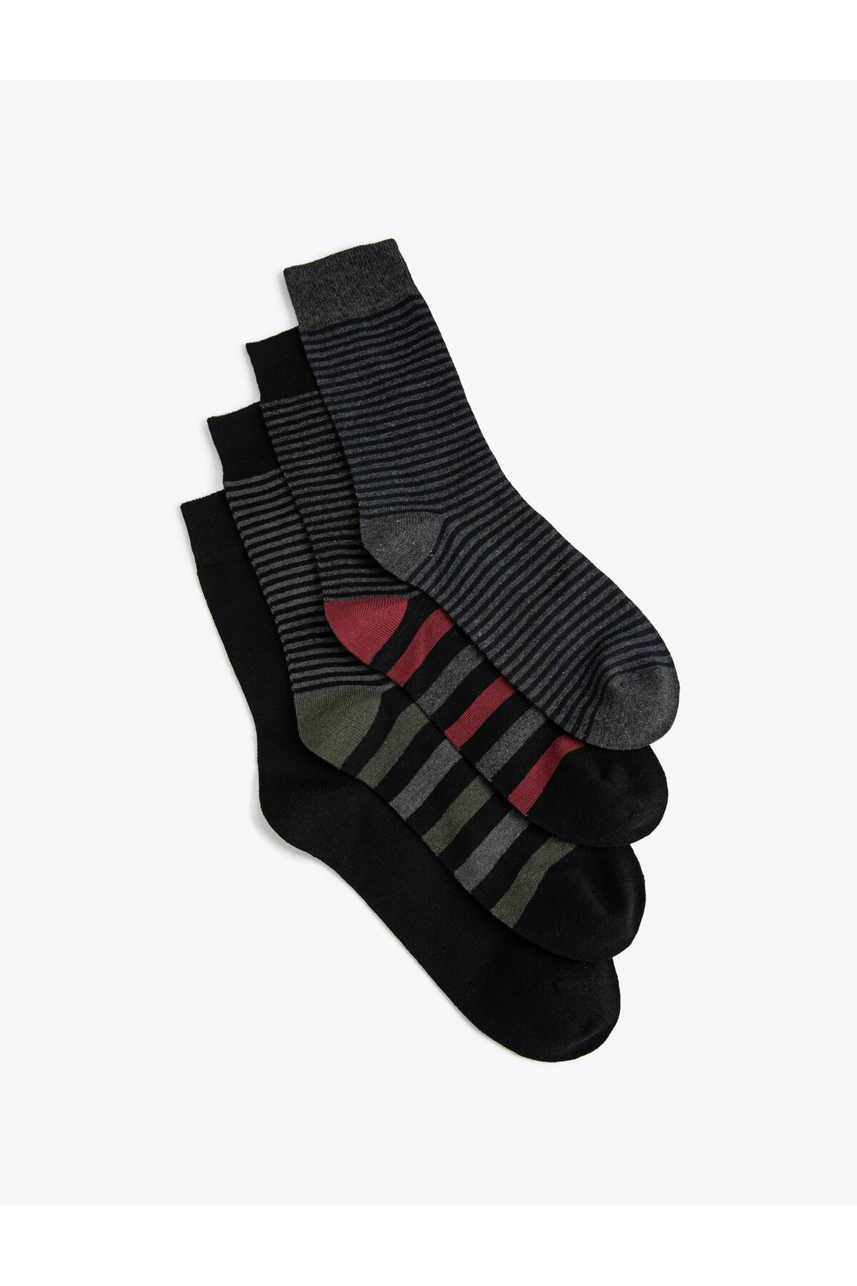 Koton Çizgili 4'lü Soket Çorap Seti Çok Renkli