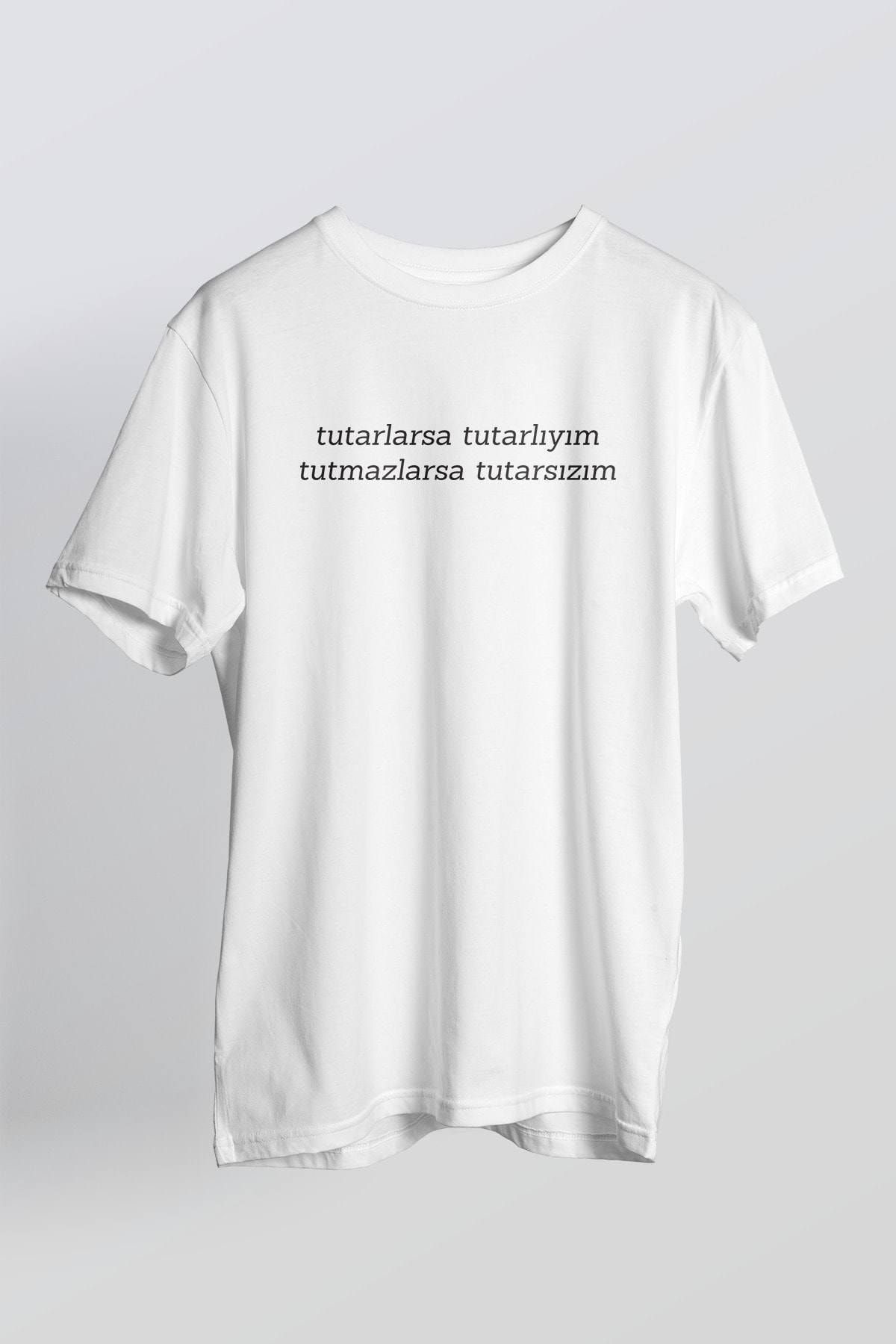 Flopii Unisex Beyaz Baskılı T-shirt