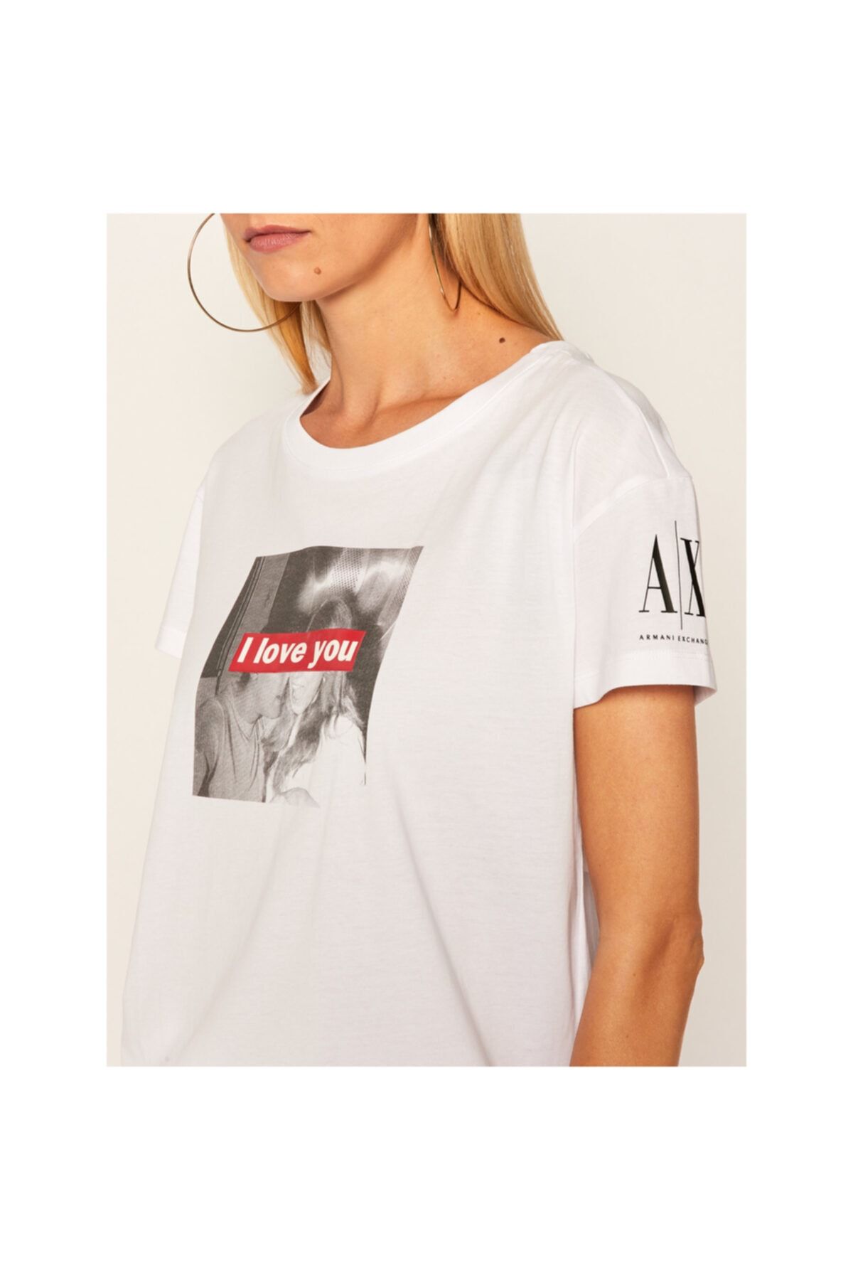 Armani Exchange Kadın Beyaz T-shirt
