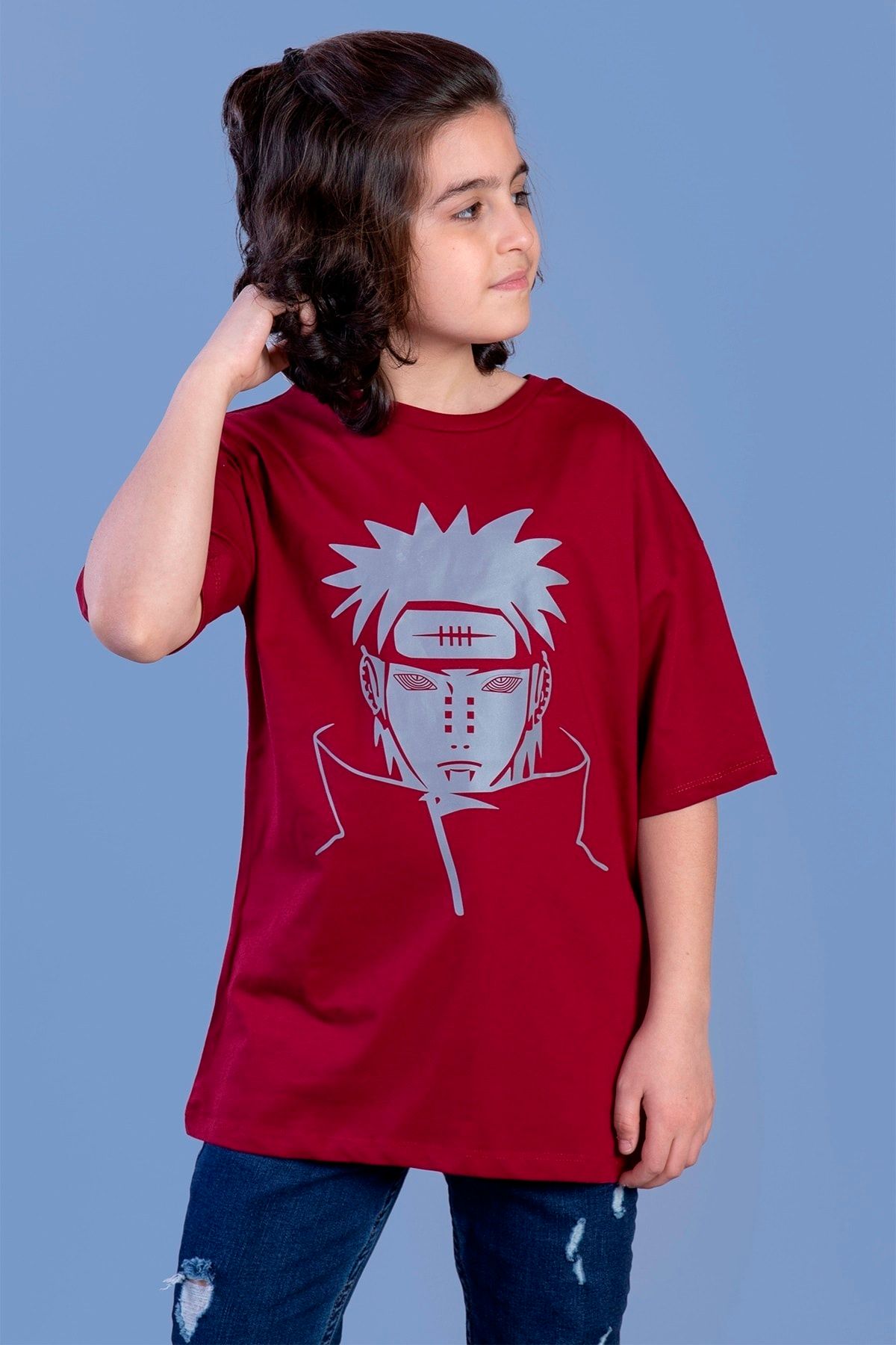 Toontoy Unisex Çocuk Reflektör Baskılı Tişört