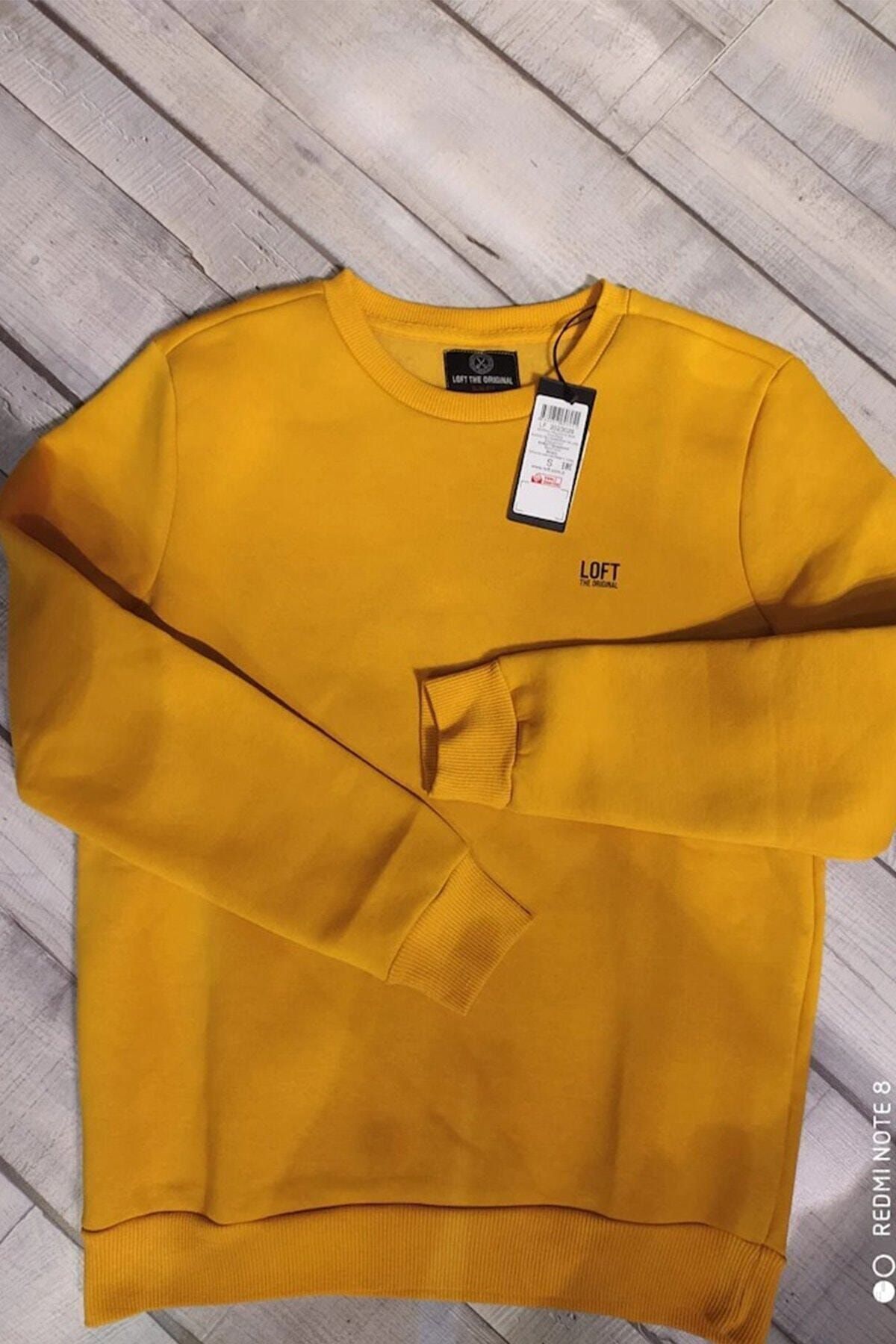 Loft Erkek Regular Fit Sarı Sweatshirt Lf2023029