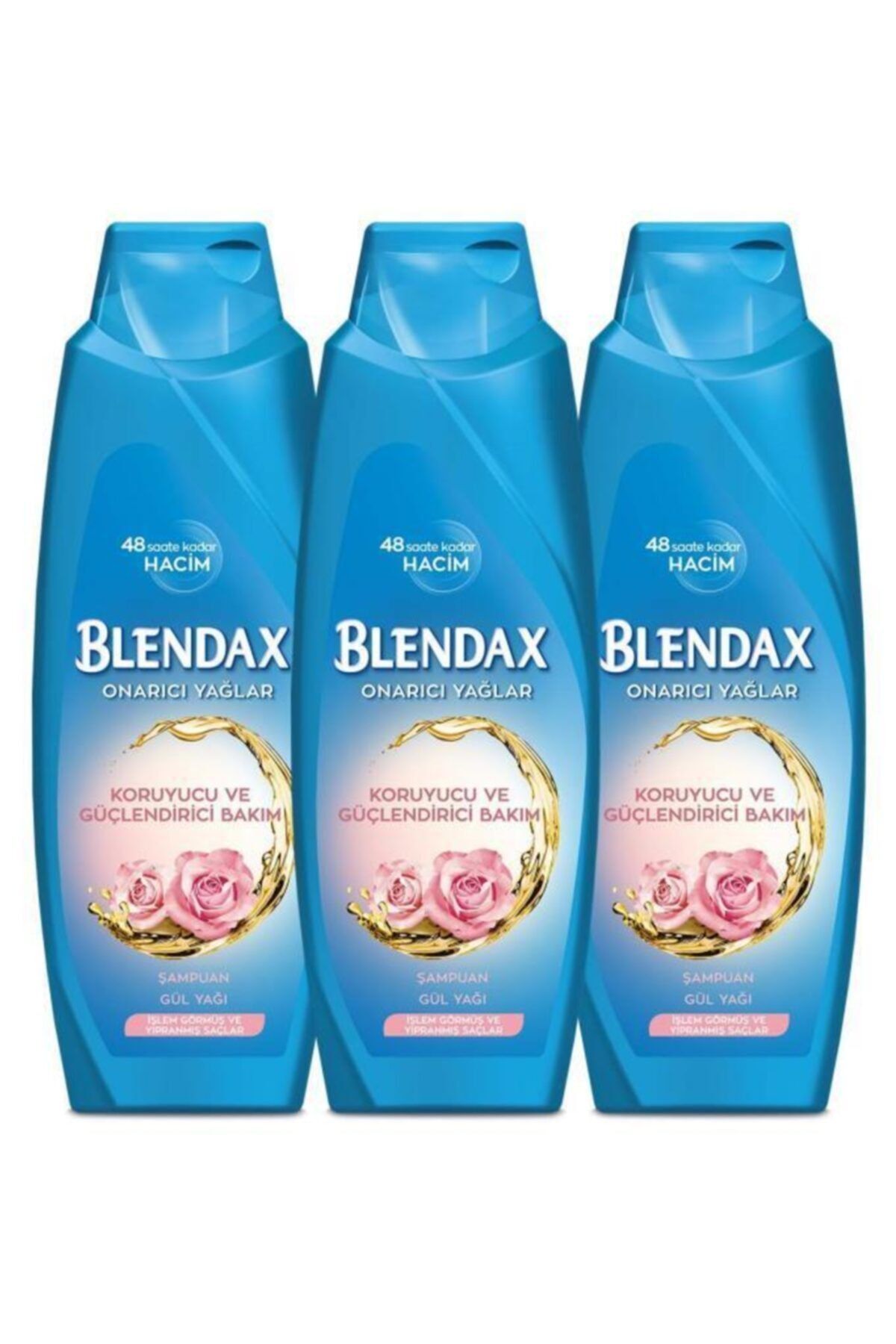 Blendax Koruyucu Ve Güçlendirici Bakım - Onarıcı Yağlar Gül Yağı Şampuan 500 ml X 3 Adet