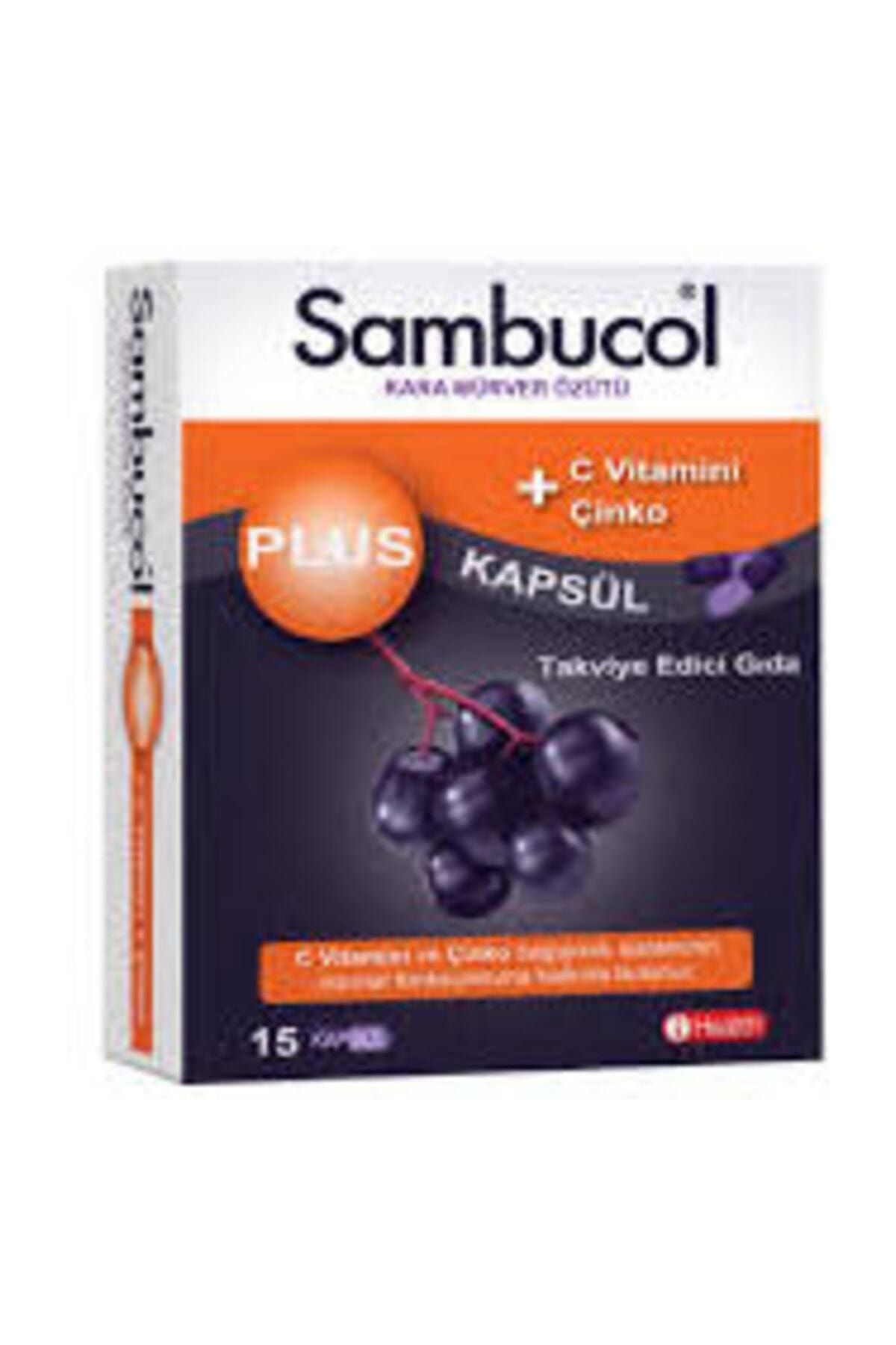 Sambucol Plus Kara Mürver Özütü + C Vitamini & Çinko 15 Kapsül