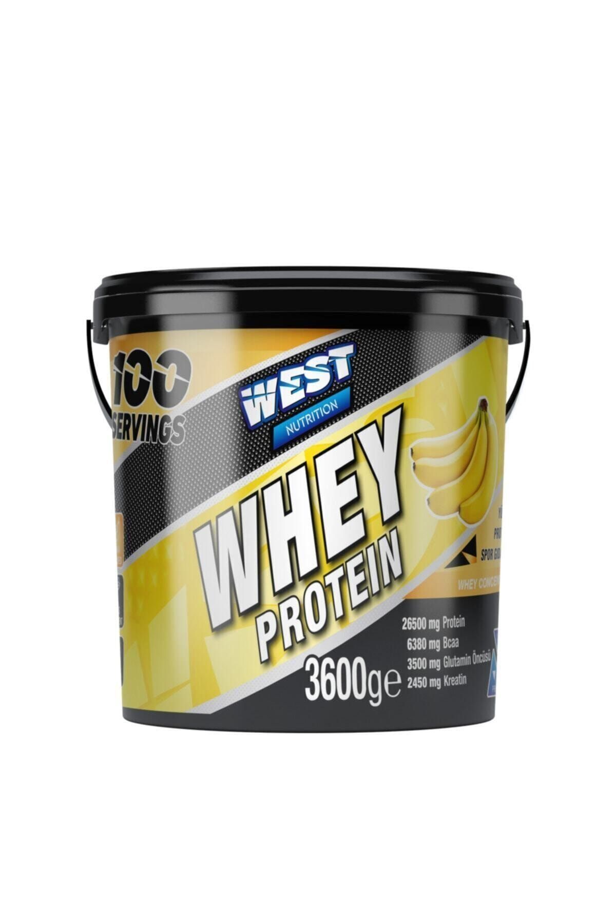 West Nutrition Whey Protein Tozu 3600 Gr 100 Servis Muz Aromalı