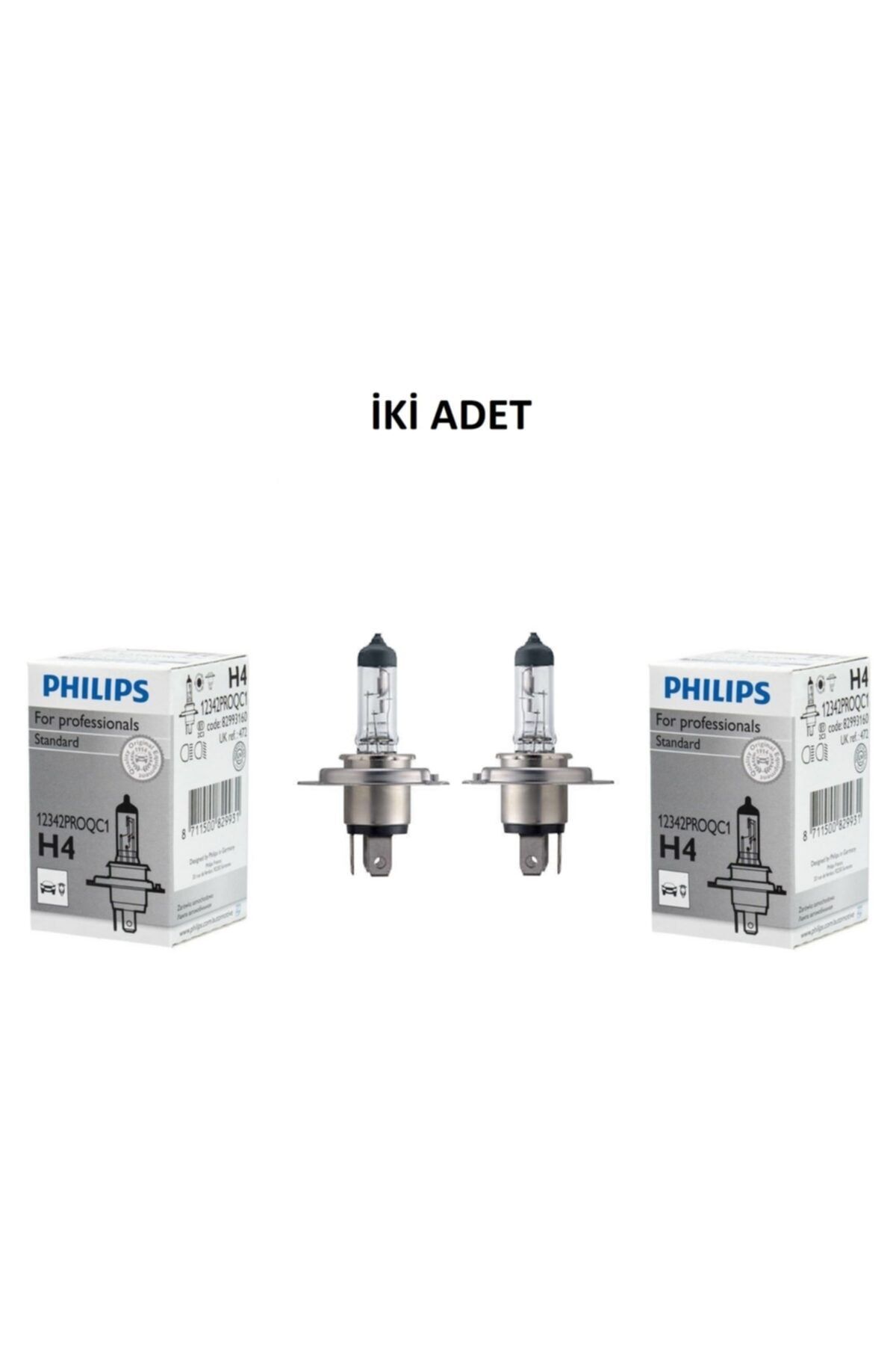 Philips Phılıps Standart Ampul 2 Adet  12342 Proqc1 H4 12v 60-55w