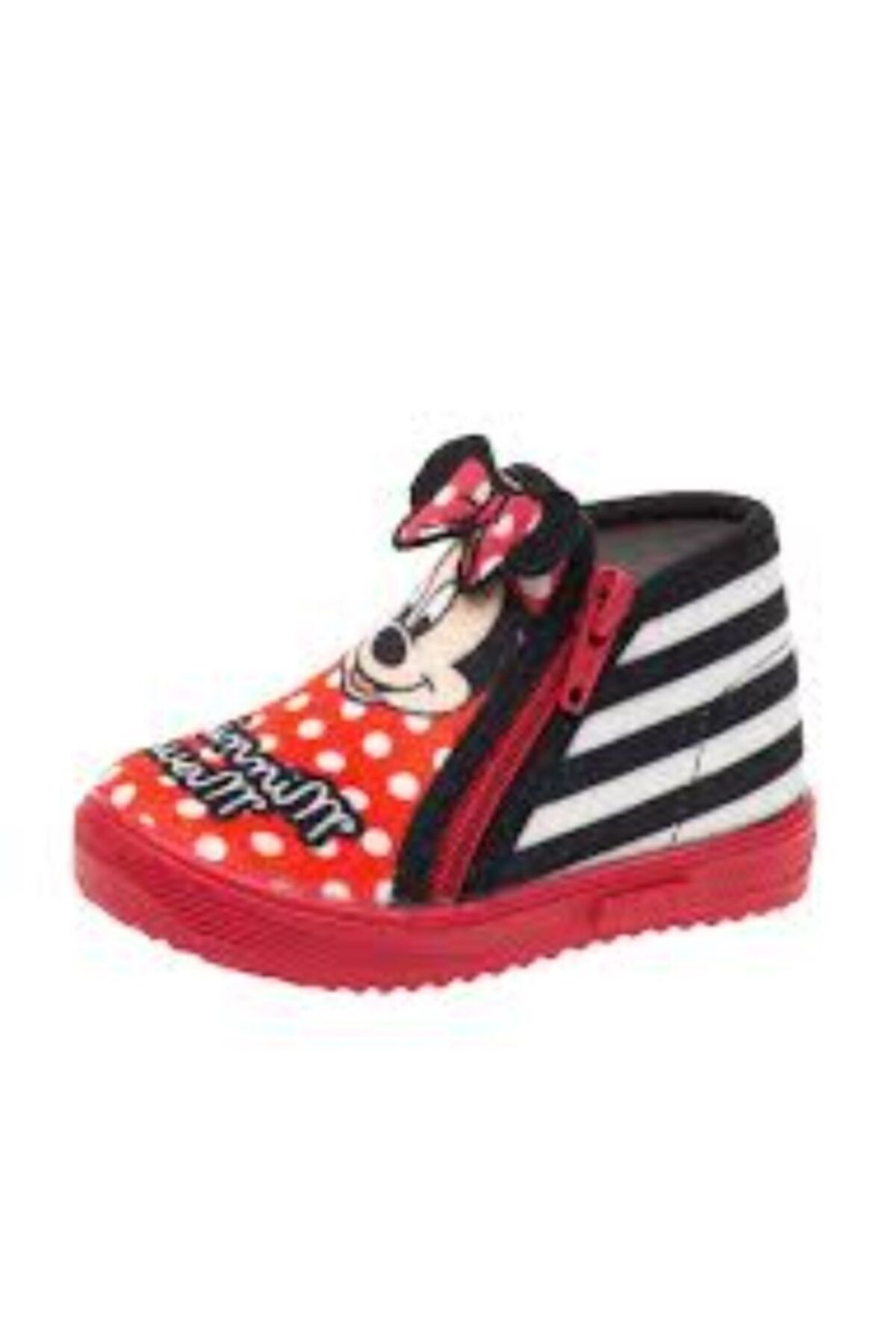 MINNIE MOUSE Lisanslı Disney Kırmızı Ortopedik Kız Çocuk Ev Ve Kreş Ayakkabısı