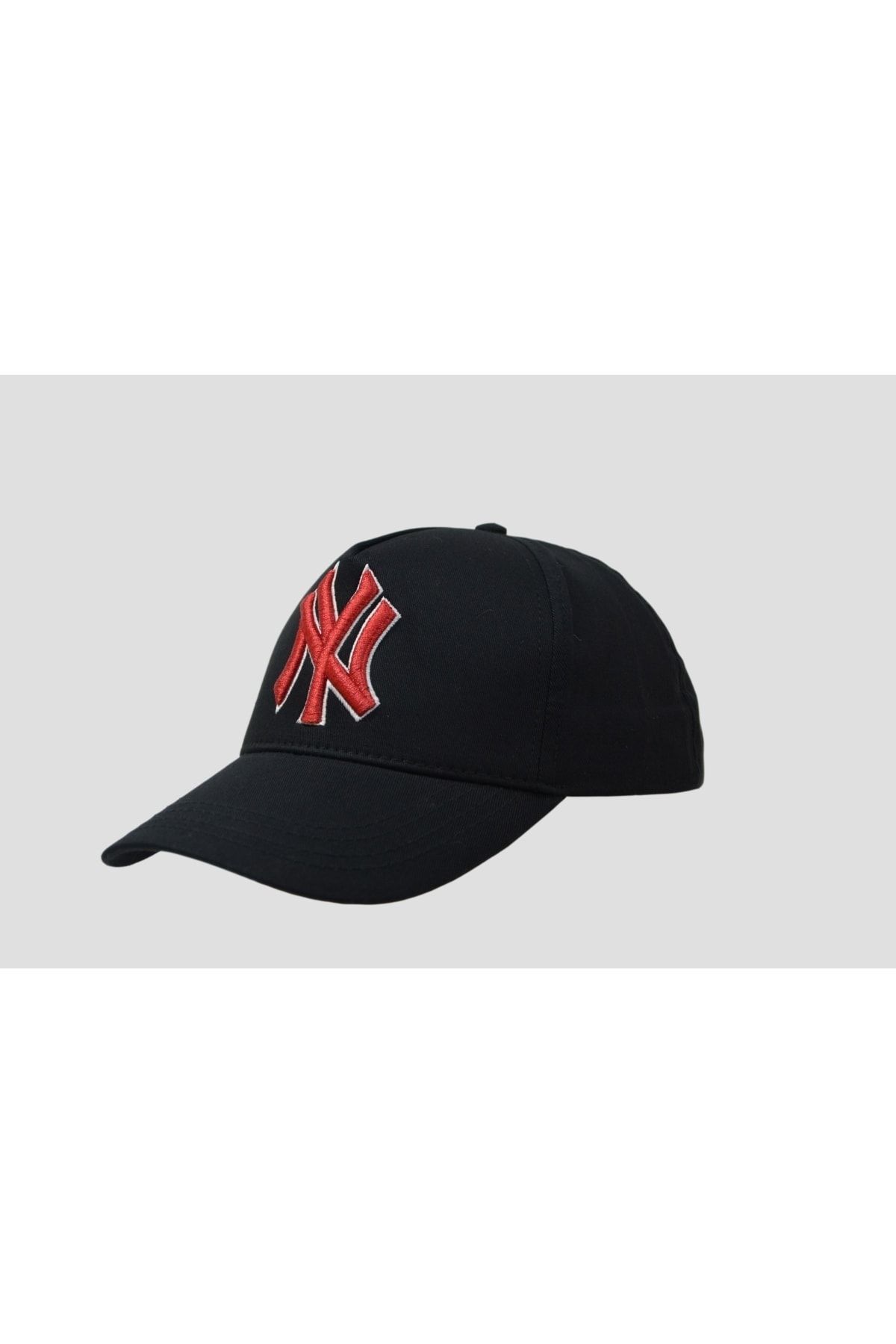 Nacar Unisex Siyah Ny New York Özel Kırmızı Nakış Şapka